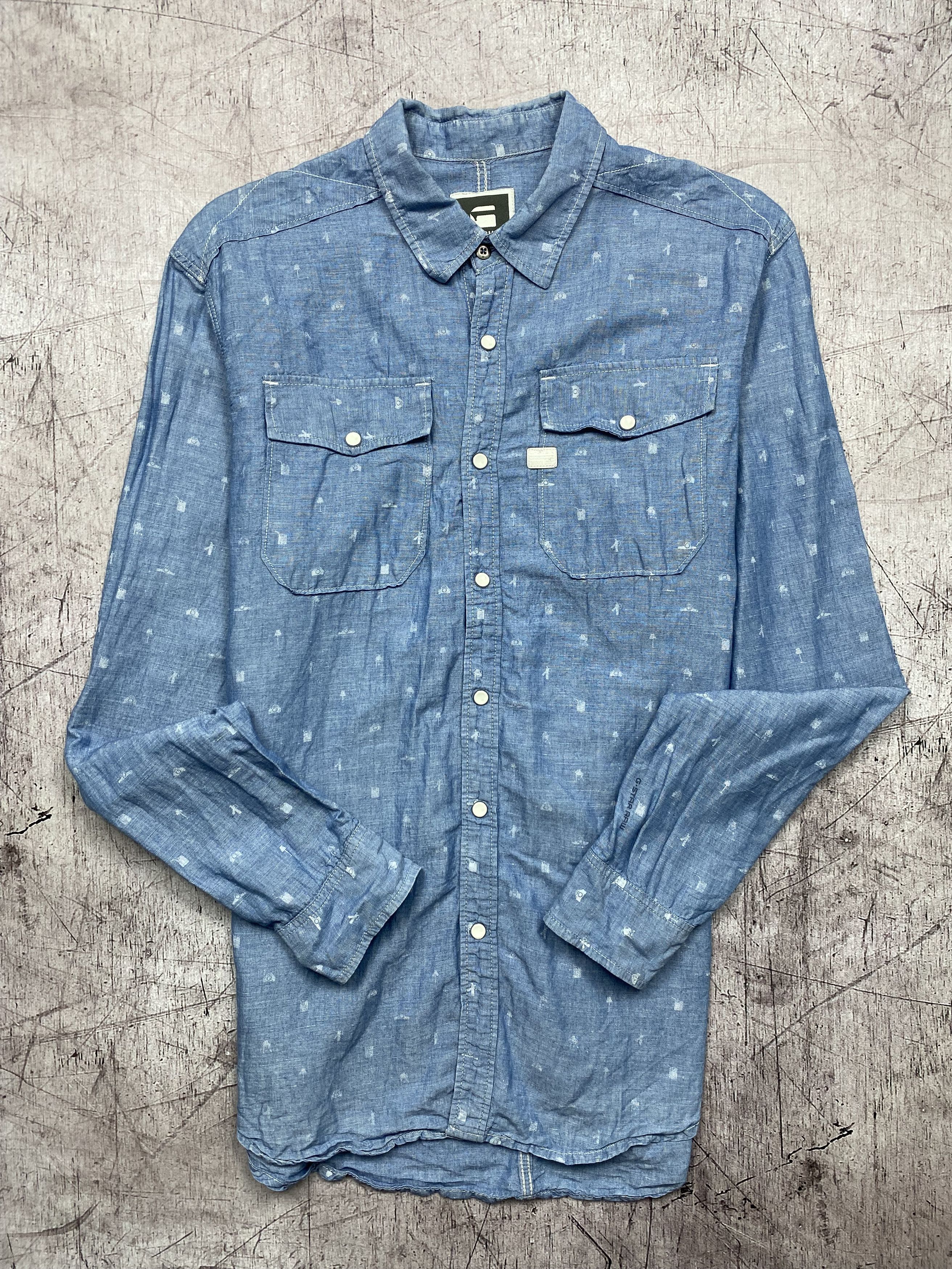 G-Star G Star Raw Vintage Mens Long Sleeve Shirt y2k Size US XL / EU 56 / 4 - 1 Thumbnail