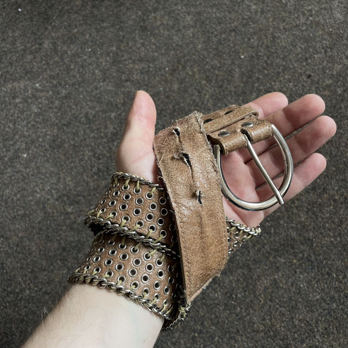 小物 Deaile leather studs belt archive Vintage Archive* Vintage Studded Leather Belt | Grailed