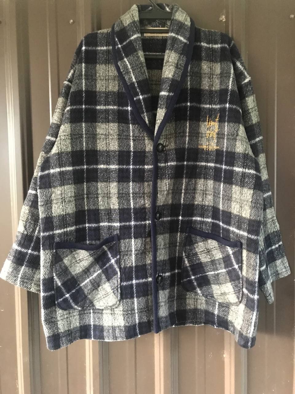 Designer × Pierre Balmain Vintage Pierre Balmain Tartan Fleece Jacket Size US M / EU 48-50 / 2 - 1 Thumbnail