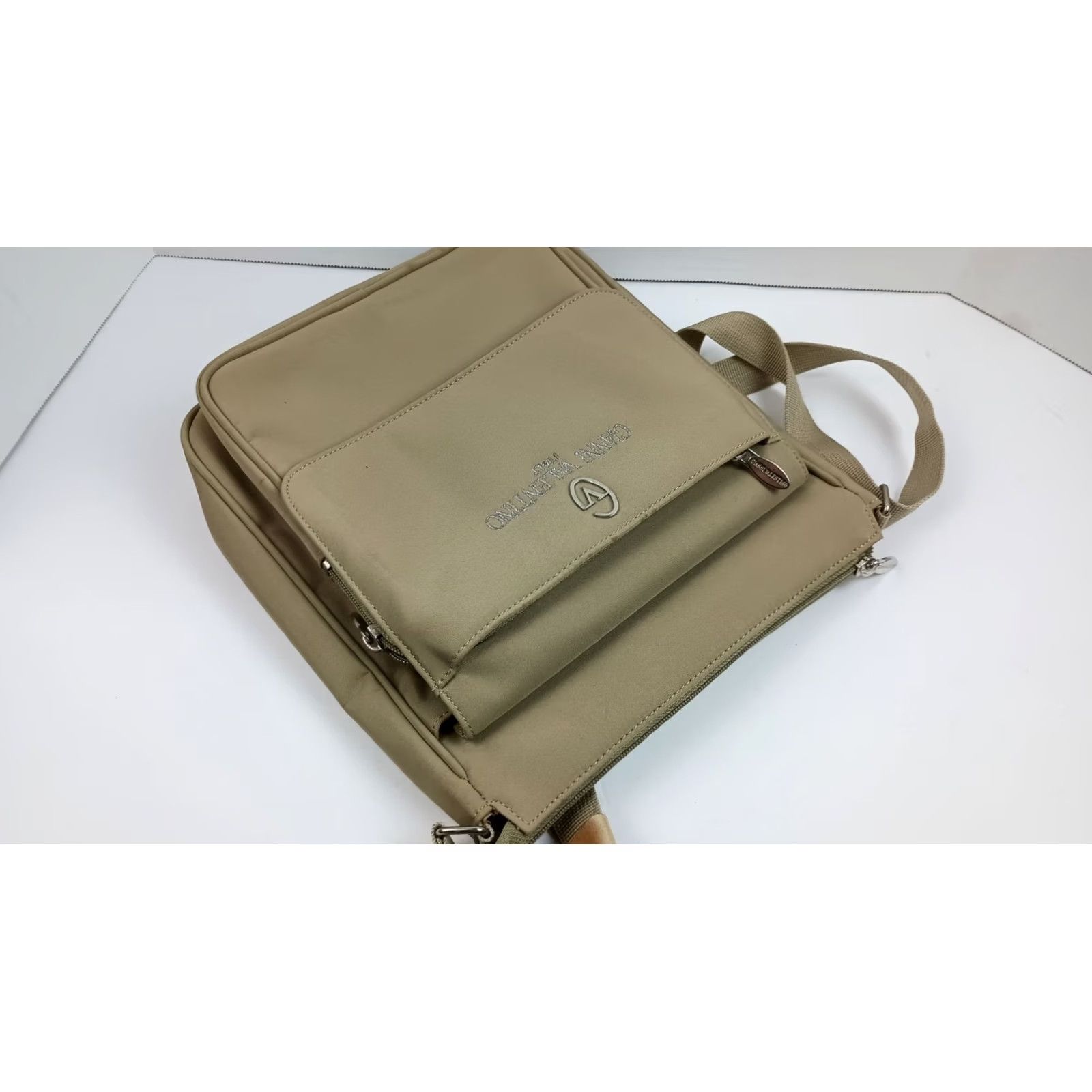 Valentino Valentino Nylon Crossbody Handbag Purse Tan Womens Size ONE SIZE - 7 Thumbnail