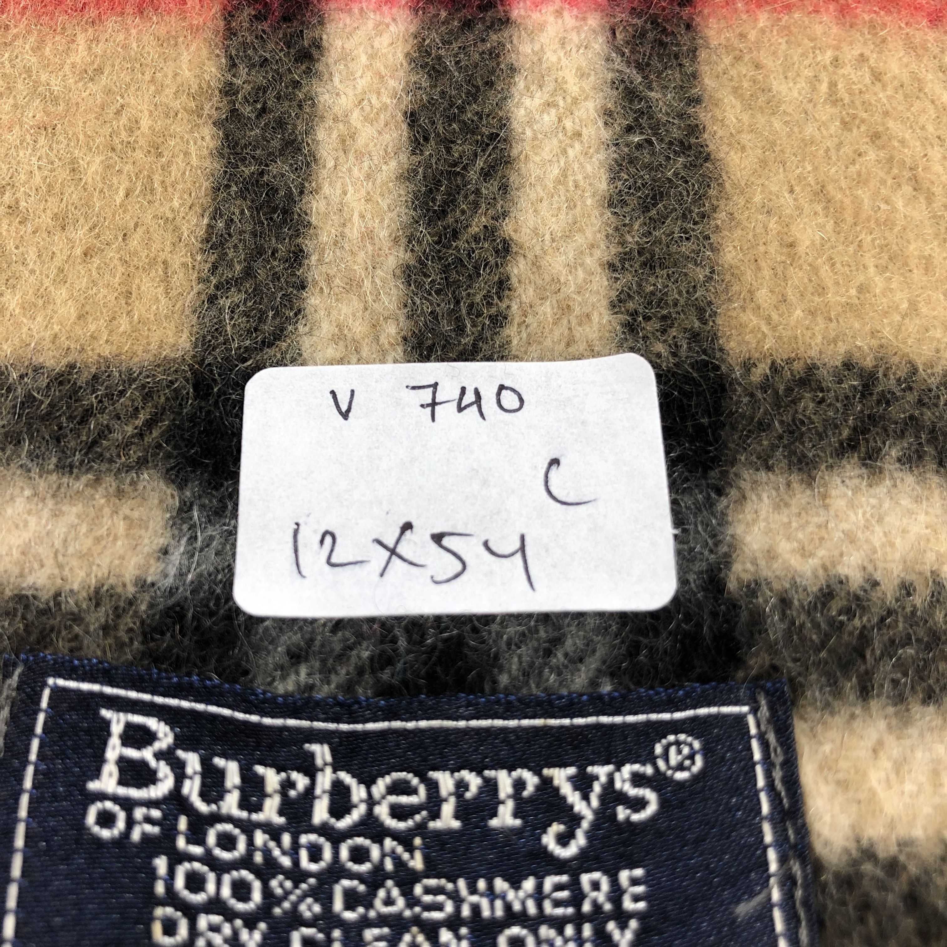Burberry Burberrys Nova Check Tan Cashmere Scarf Muffler V740 Size ONE SIZE - 7 Thumbnail