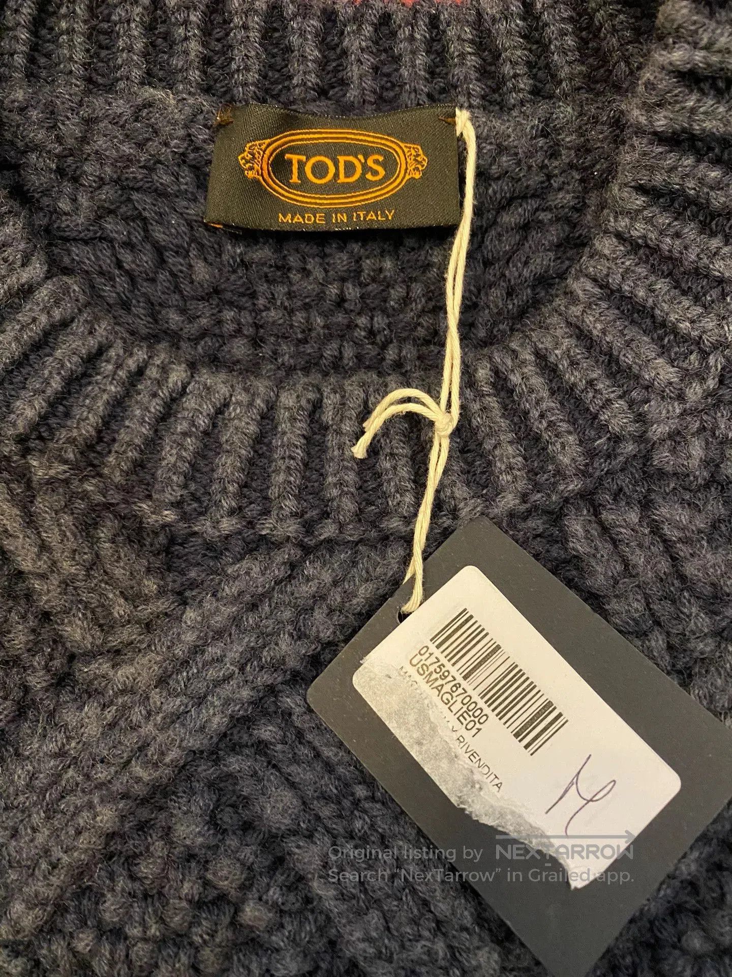 Tod's Tods Dark Blue Cable. Size US M / EU 48-50 / 2 - 4 Thumbnail