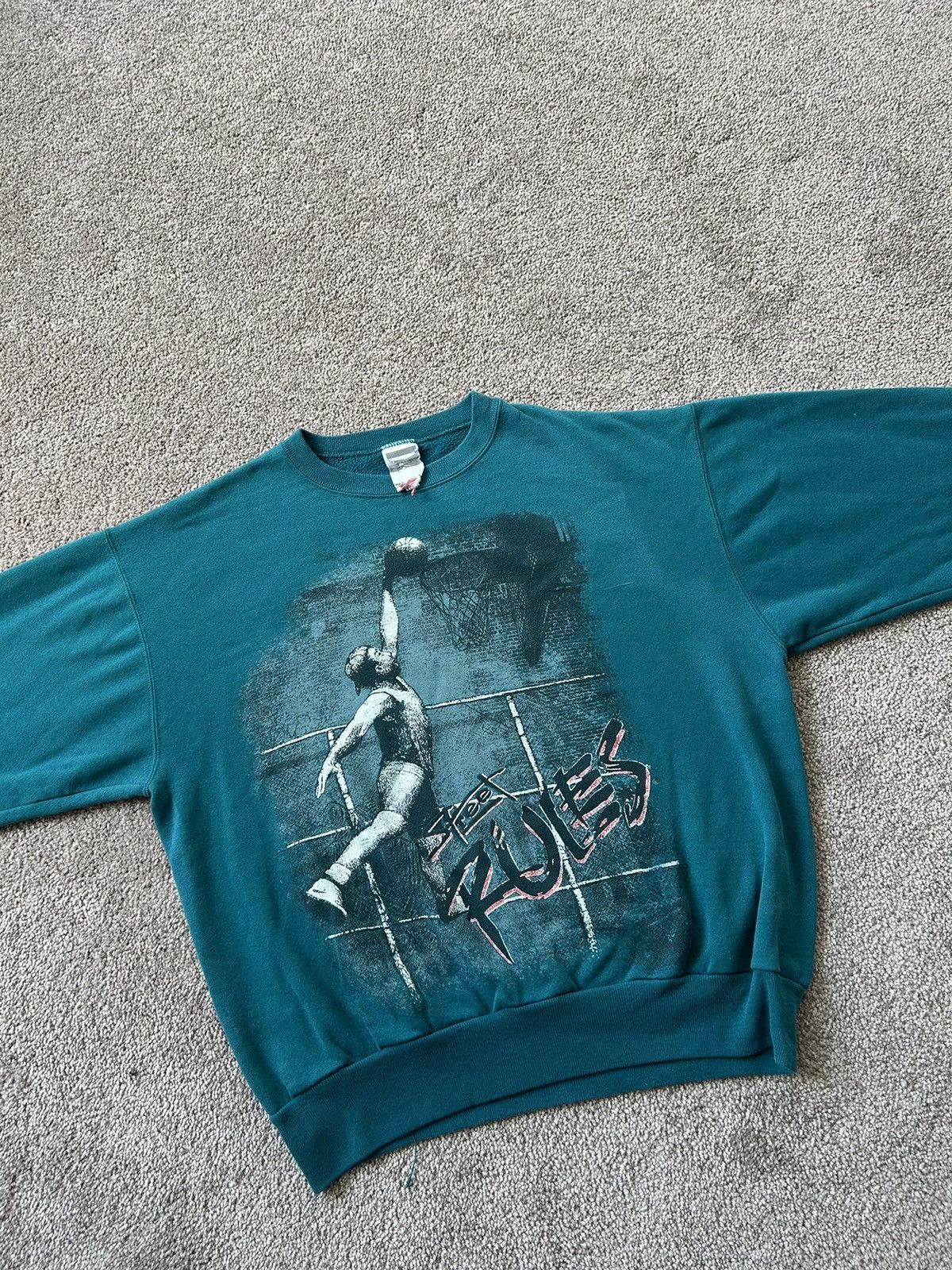Nike × Vintage Vintage 90s Nike Street Rules Basket Ball Graphic Sweater Size US S / EU 44-46 / 1 - 2 Thumbnail