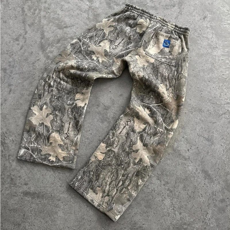 Vintage Camouflage Pattern Baggy Pant