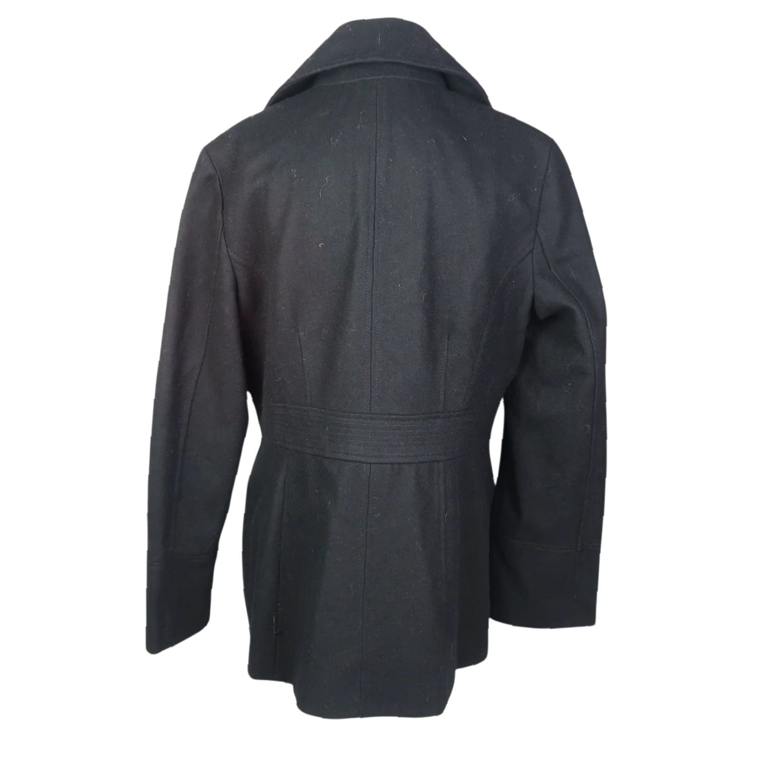 Vintage VINTAGE Jason Kole Black Wool Double-Breasted Peacoat Jacket L Womens Pea Coat Short Length Wool Size L / US 10 / IT 46 - 4 Thumbnail