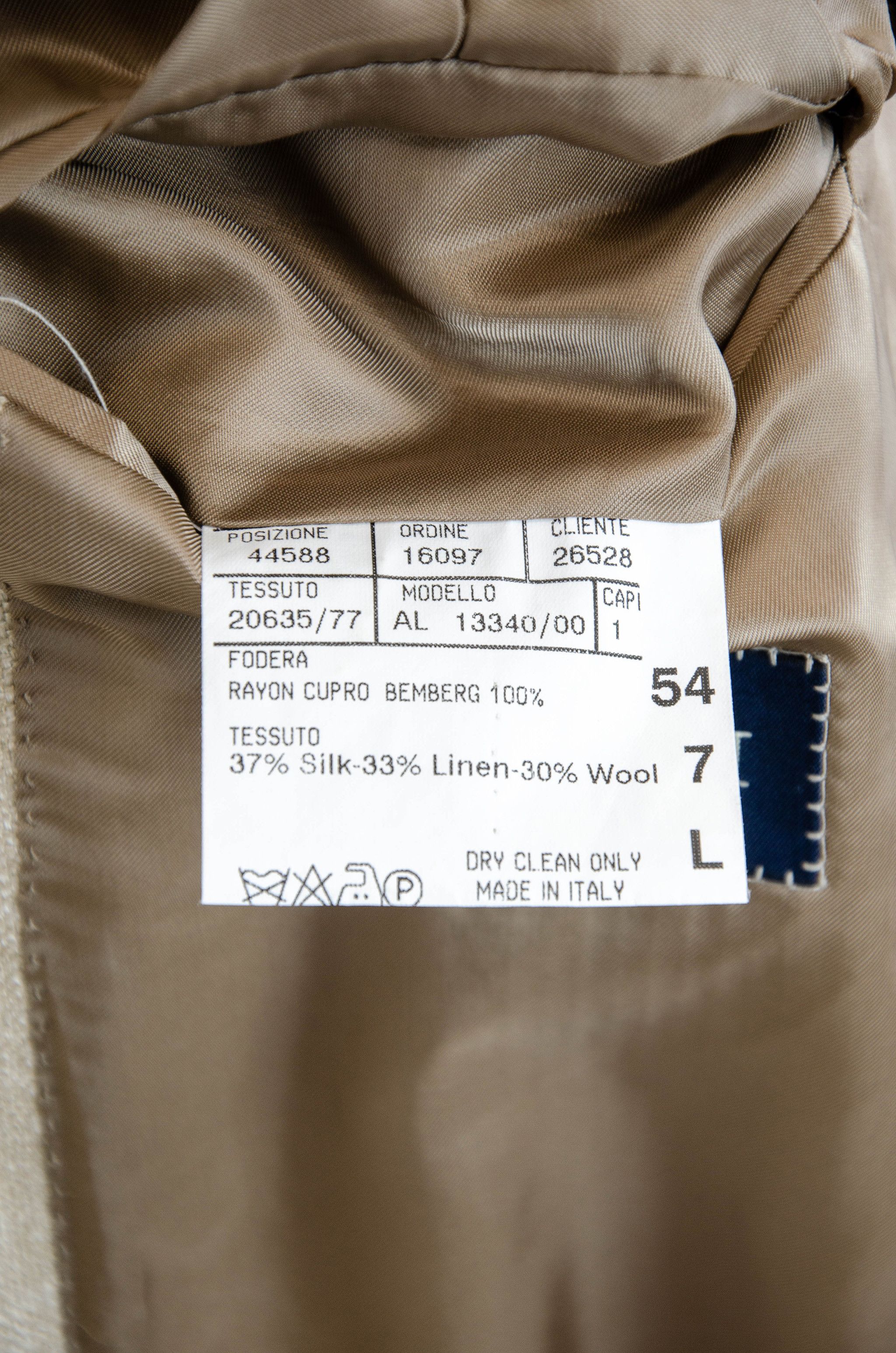 Canali Canali Silk Linen Wool Blazer – Size 54L Size 44R - 13 Thumbnail