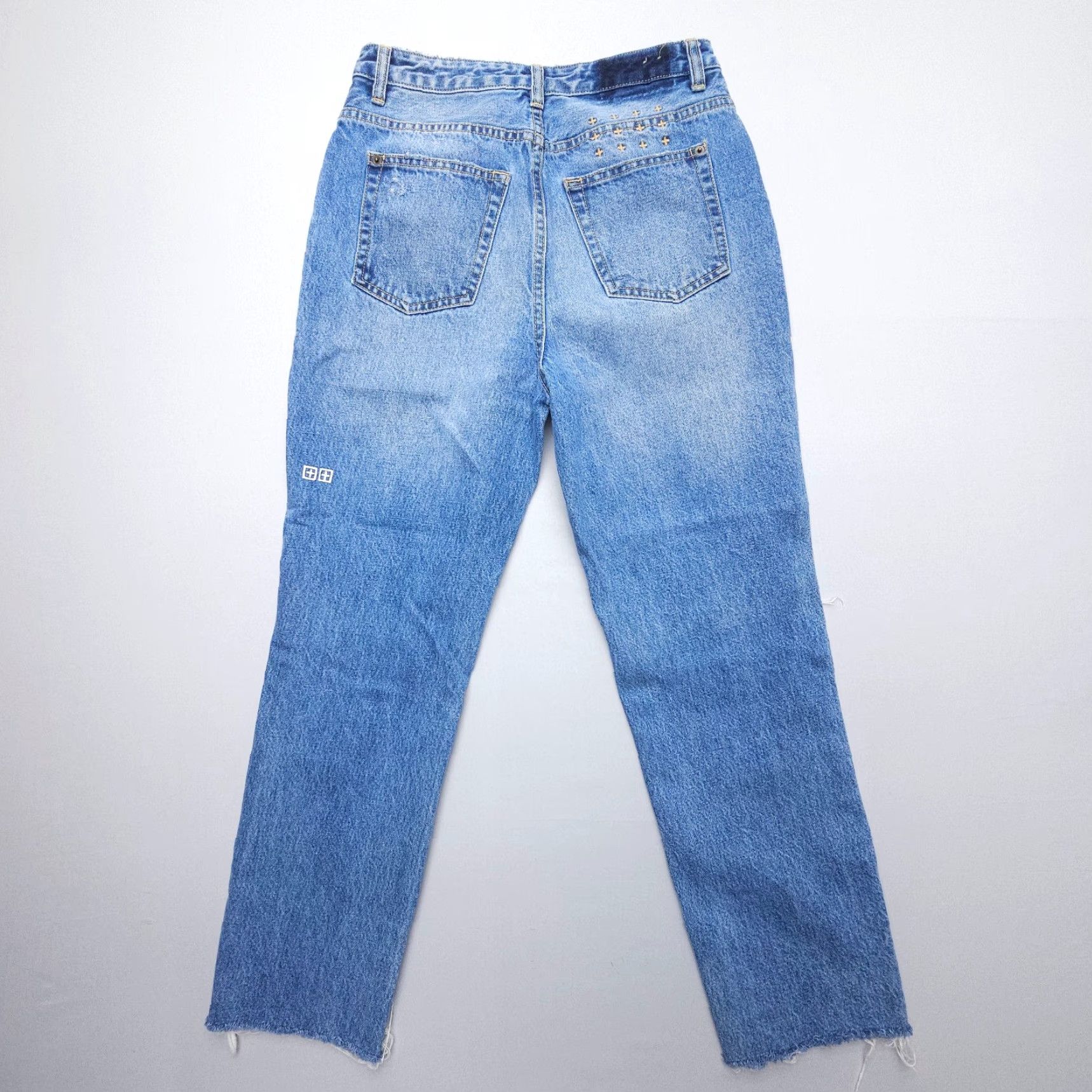 Ksubi Ksubi Chlo Wasted High Rise Straight Jeans Womens 29 x 27 Blue Denim 5-Pocket Size 29" - 2 Thumbnail