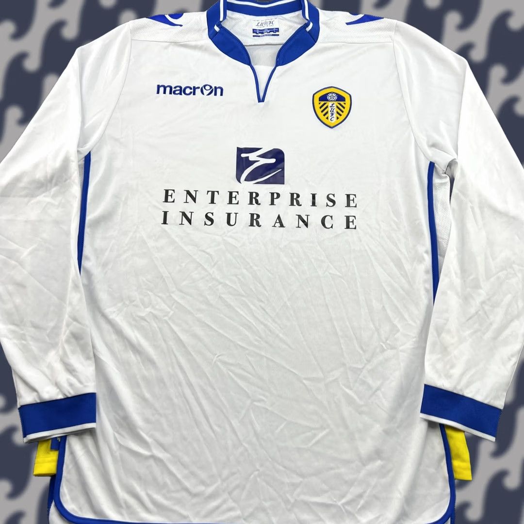 Macron Leeds United 2012 2013 Home Mens Football Jersey XL Macron Long Sleeve White Jersey Mens XL White Football Macron Long Sleeve Vintage Size US XL / EU 56 / 4 - 1 Thumbnail