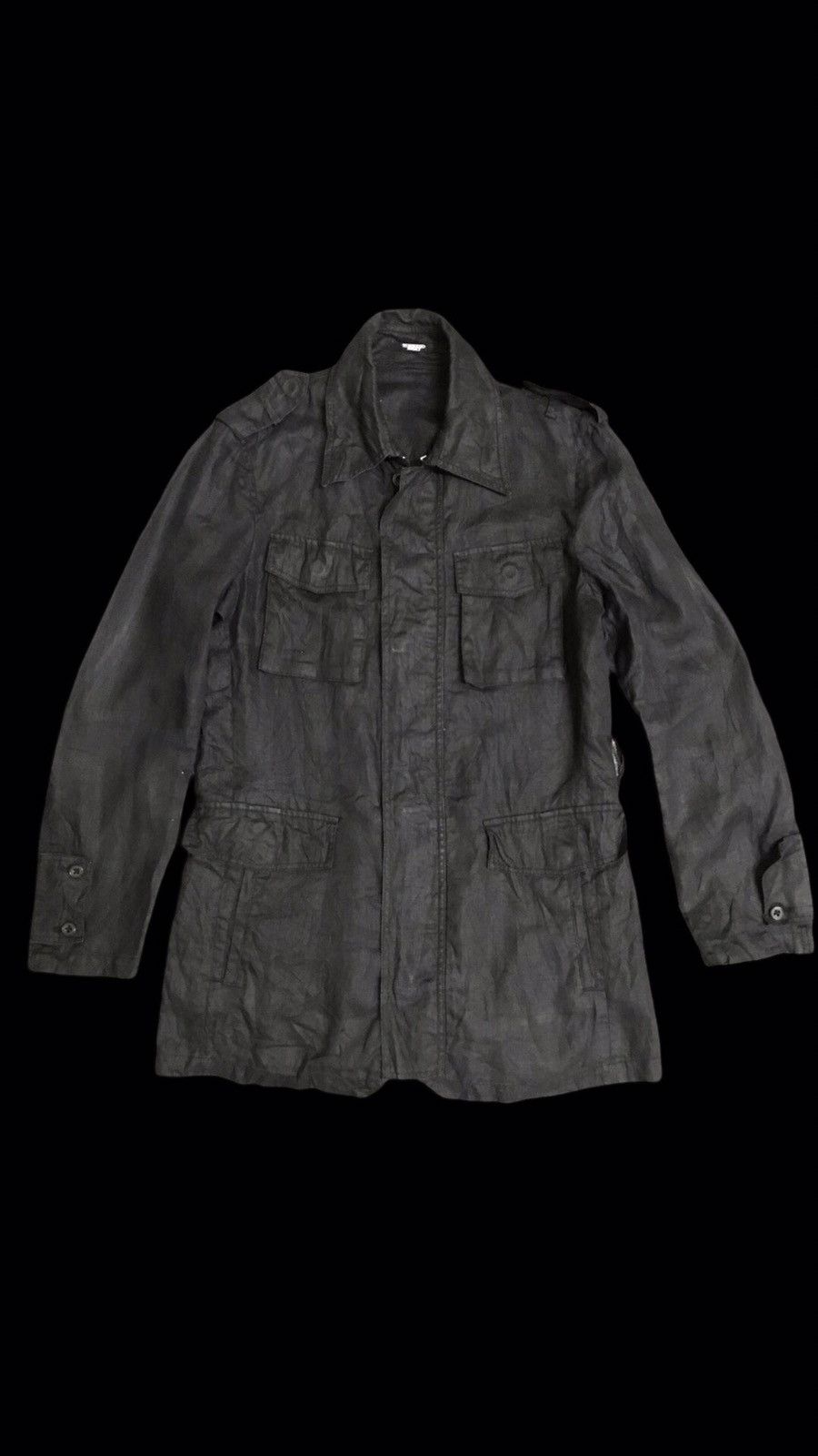 Japanese Brand J30 TORNADO MART Japan Unisex Skinny Fit Linen Jacket Size US S / EU 44-46 / 1 - 1 Thumbnail