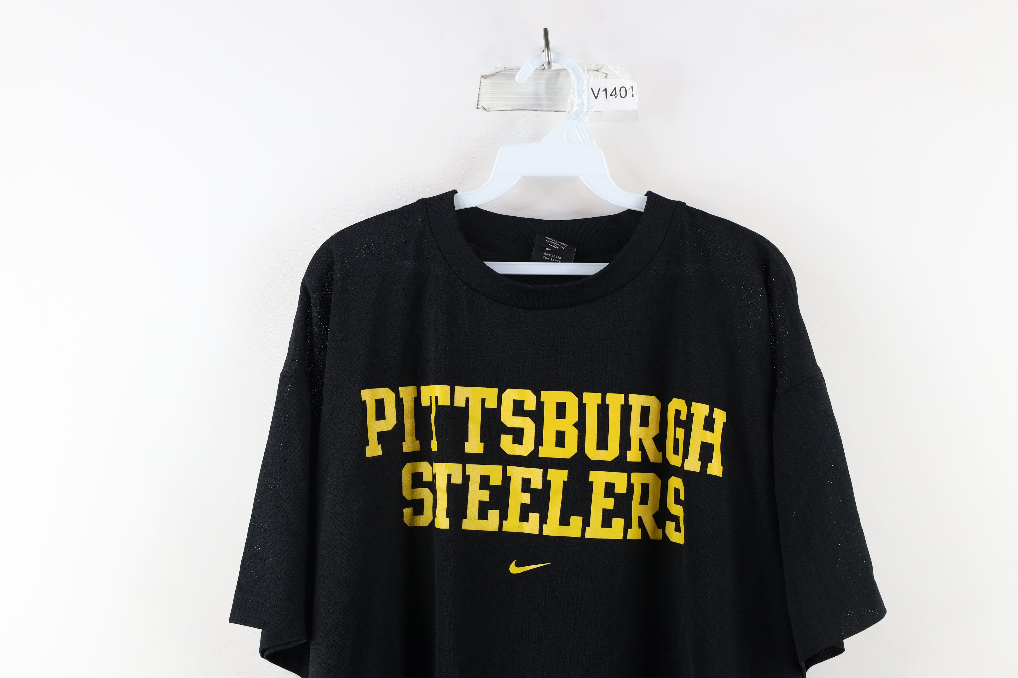 Nike Vintage Nike Swoosh Pittsburgh Steelers Mesh T-Shirt Jersey Size US XL / EU 56 / 4 - 2 Thumbnail