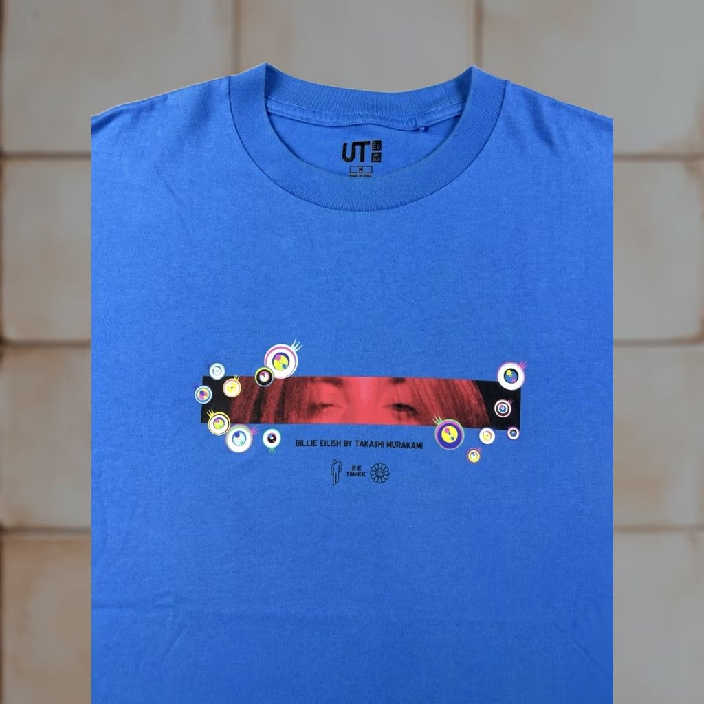 Uniqlo Billie Eilish x Takashi Murakami Uniqlo UT T Shirt Size Medium Blue Graphic Tee Shirt Men Size US M / EU 48-50 / 2 - 1 Thumbnail
