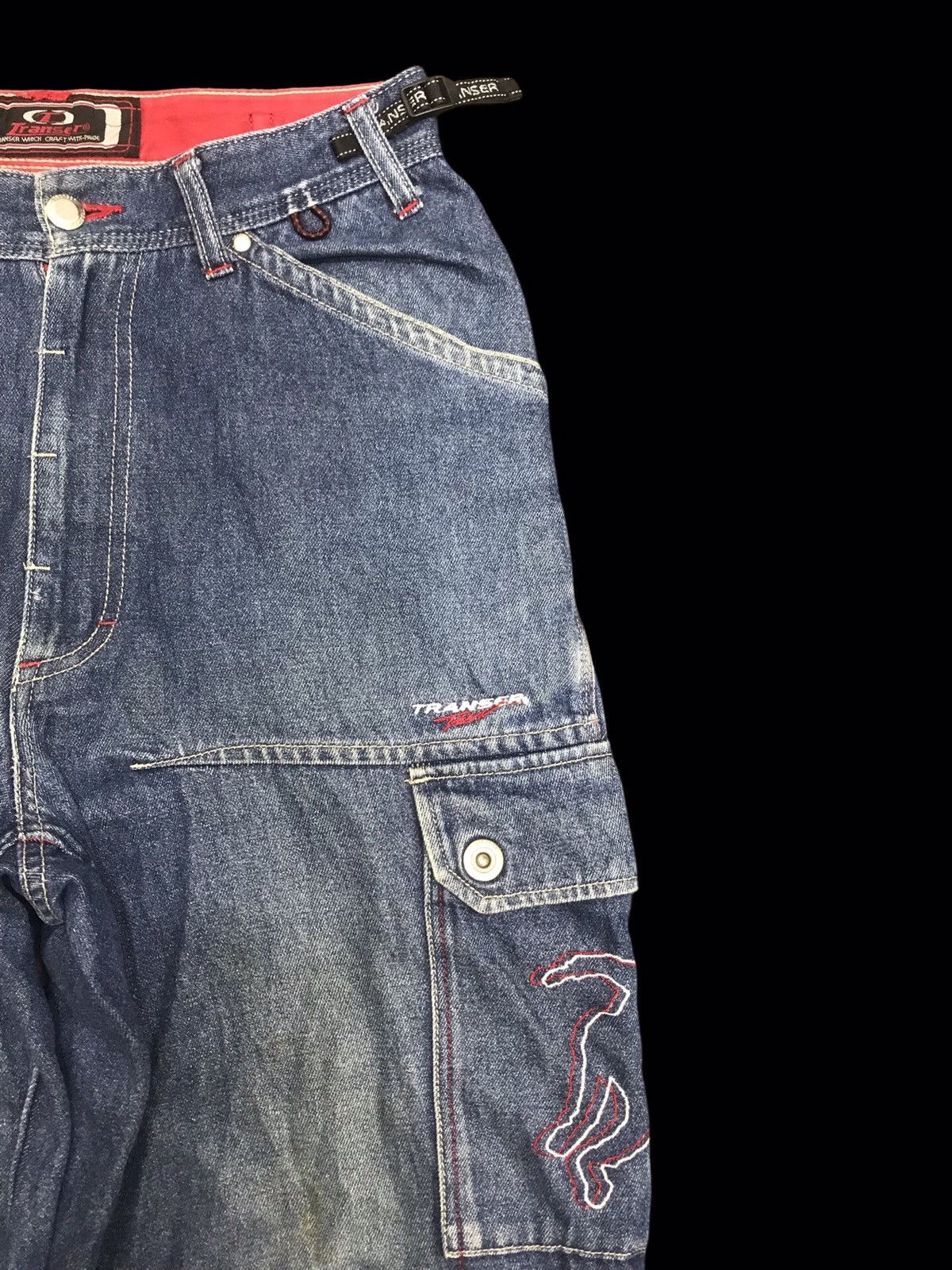 Japanese Brand 💥BAGGY💥TRANSER BAGGY RAPPER DENIM F294 Size US 27 - 3 Thumbnail