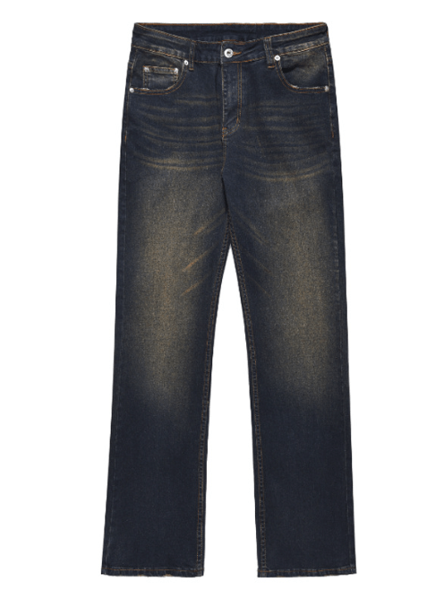 Japanese Brand × Jean American retro washed distressed loose flared straight jeans Size US 32 / EU 48 - 5 Thumbnail
