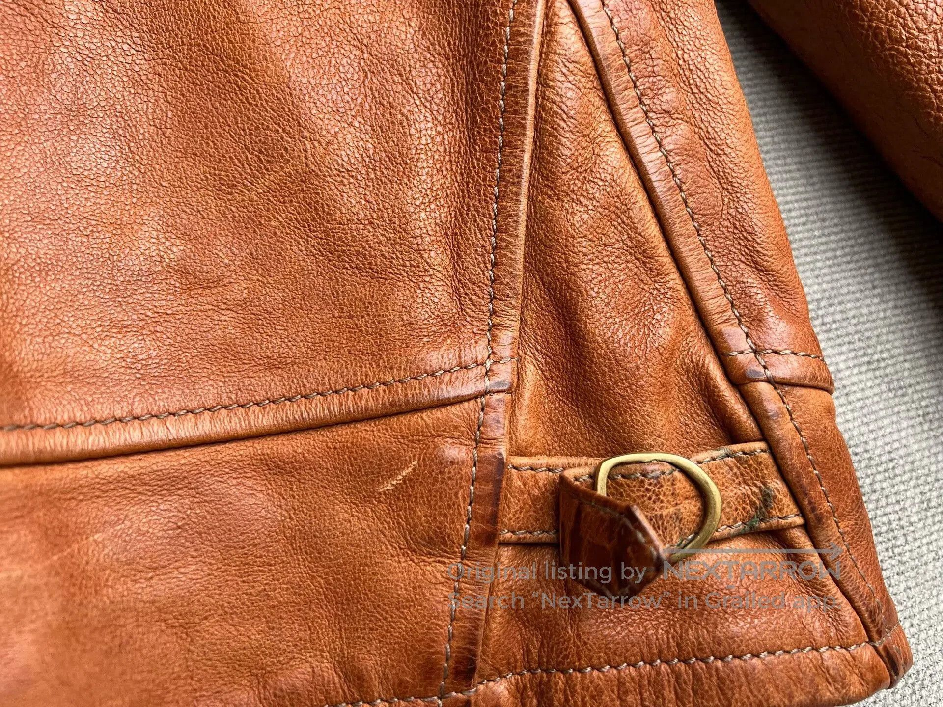 Thedi Vintage Brown Buffalo Leather Jacket. Size US S / EU 44-46 / 1 - 4 Thumbnail