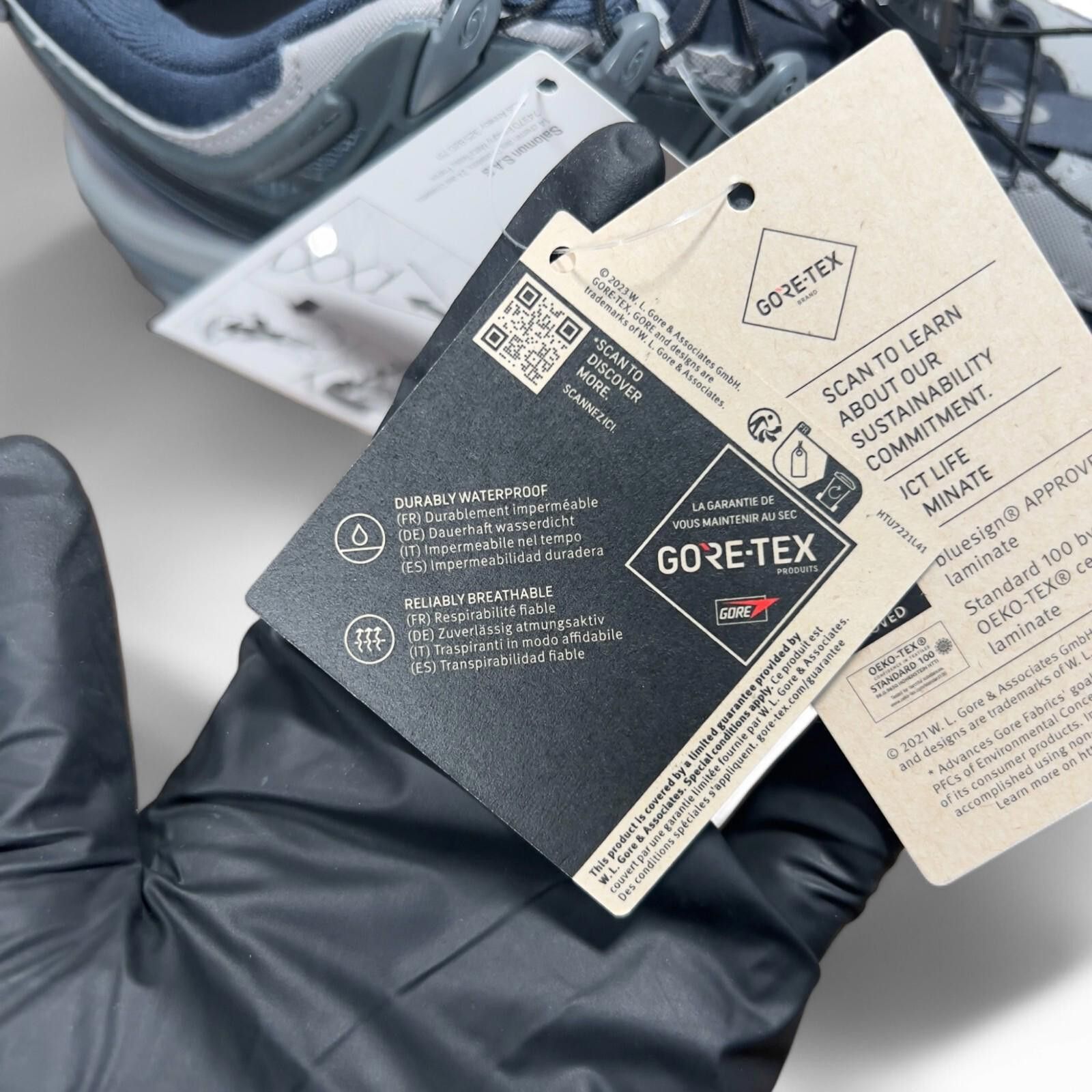Salomon Salomon ACS Pro GORE-TEX Sneakers UK 9 Blue Gray Waterproof Size US 9.5 / EU 42-43 - 12 Thumbnail