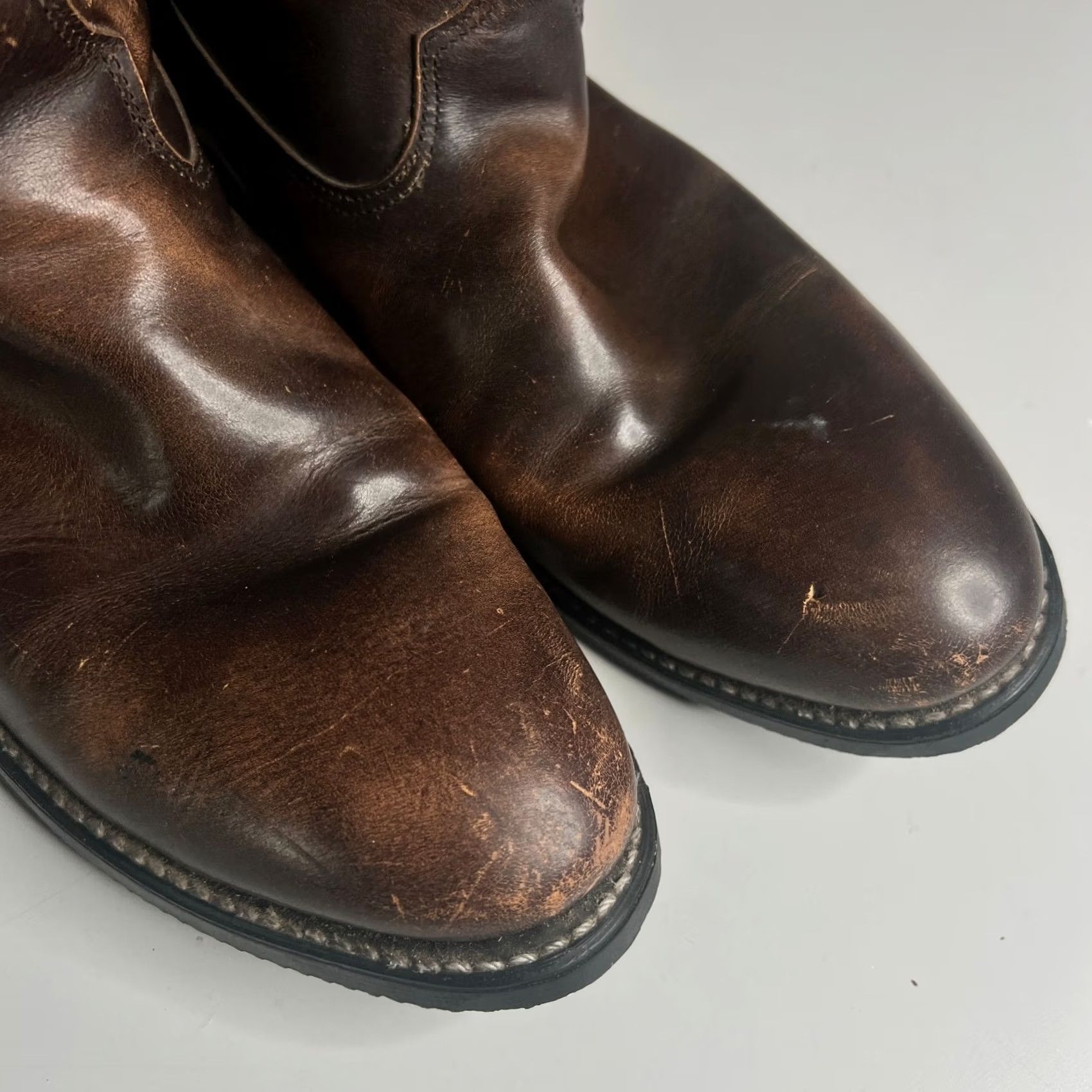 Vintage Double‎ H Leather Western Cowboy Boots US Men’s 10 D VINTAGE Double-H Boots Western Cowboy Boots US Men main image 4