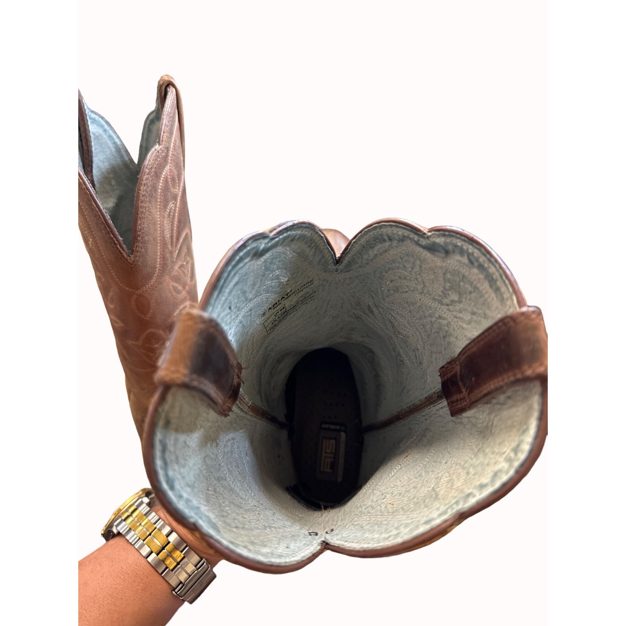 Ariat Ariat men’s brown leather western boots shoes 8B SKU 5548 Size US 8 / EU 41 - 10 Thumbnail
