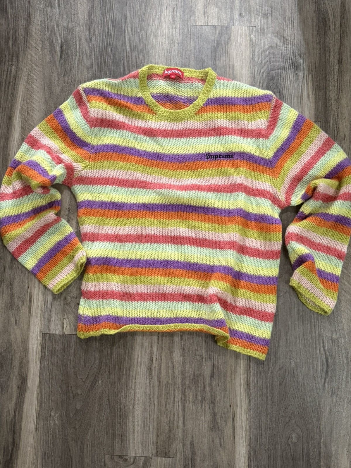 Supreme Supreme Striped Mohair Sweater | Grailed