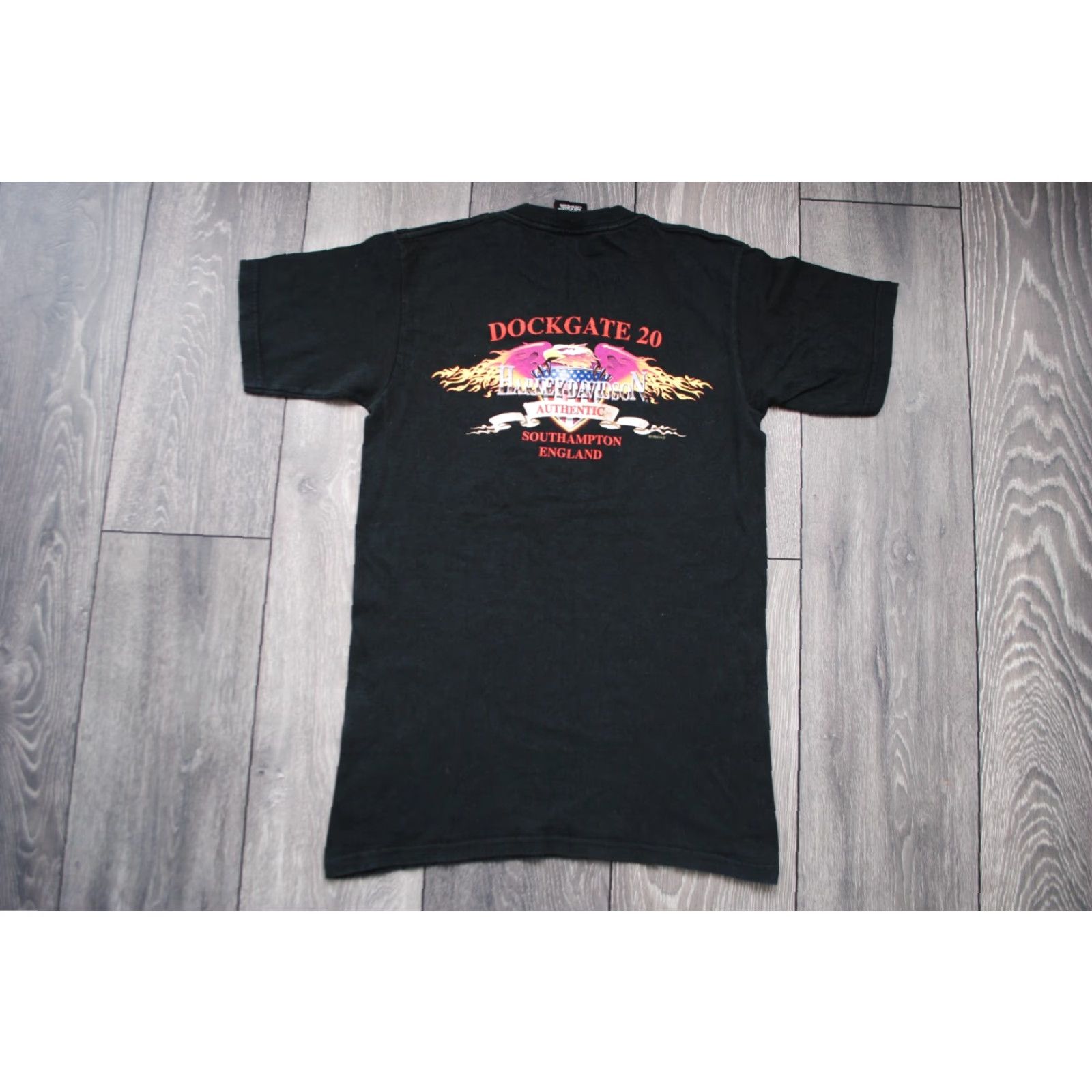 Harley Davidson Harley-Davidson 2000s Southampton Dockgate 20 Graphic T-Shirt Mens Small Black Size US S / EU 44-46 / 1 - 6 Thumbnail