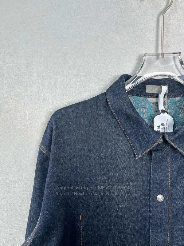 Dior Dior Spring Autumn Denim Long Sleeve Coat . Size US XXL / EU 58 / 5 - 8 Thumbnail