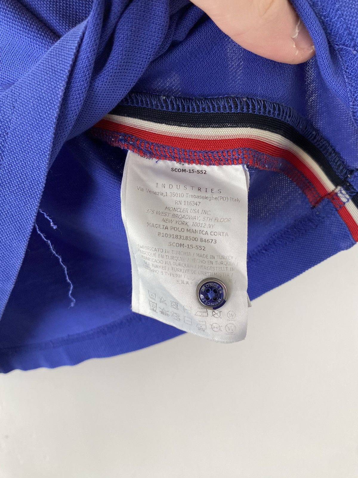 Moncler Moncler Rare Luxury Blue PoloT-shirt Size US S / EU 44-46 / 1 - 9 Thumbnail