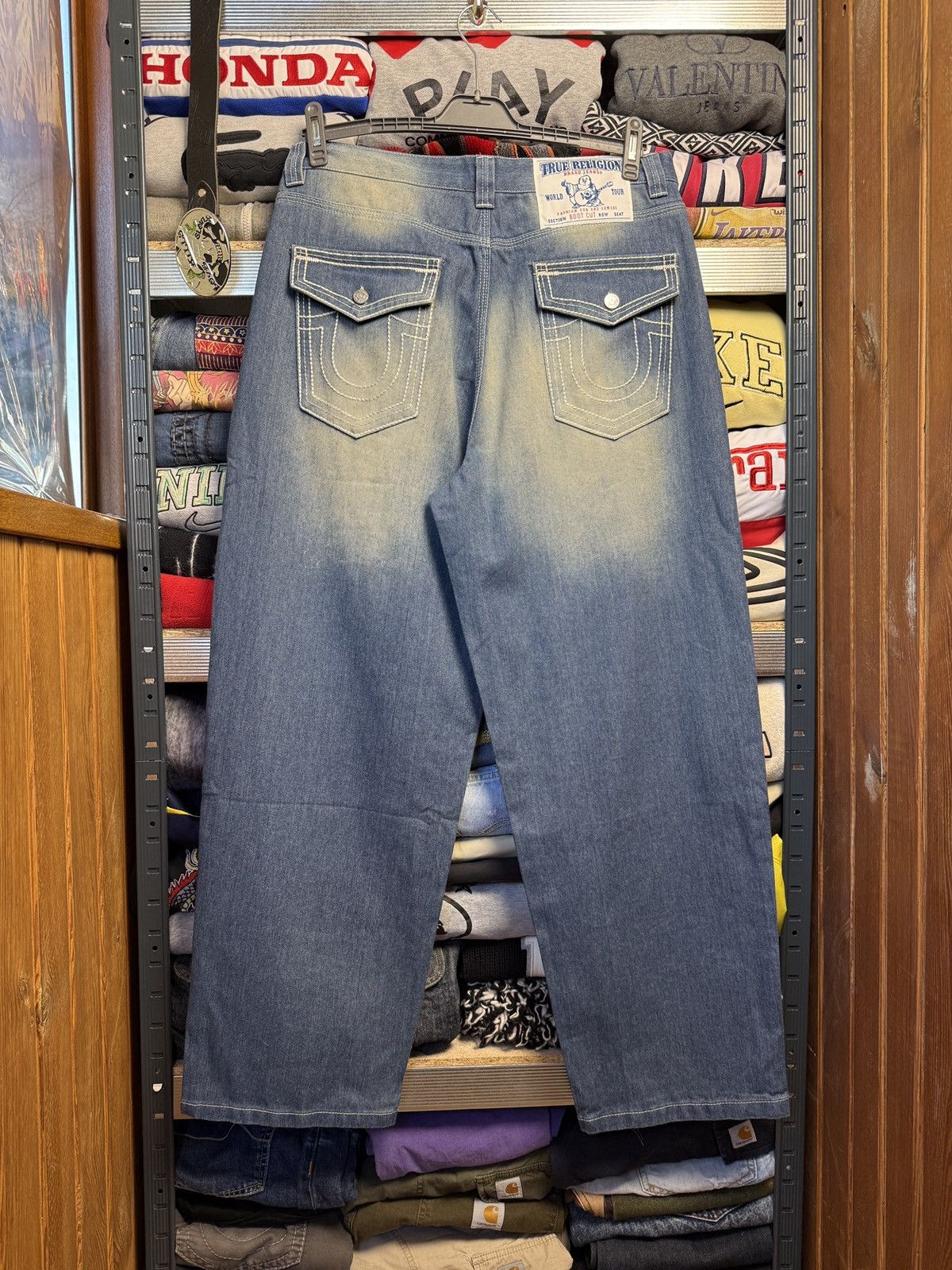 True Religion Rare Y2K True Religion baggy Washed jeans JNCO Style Size US 36 / EU 52 - 1 Thumbnail