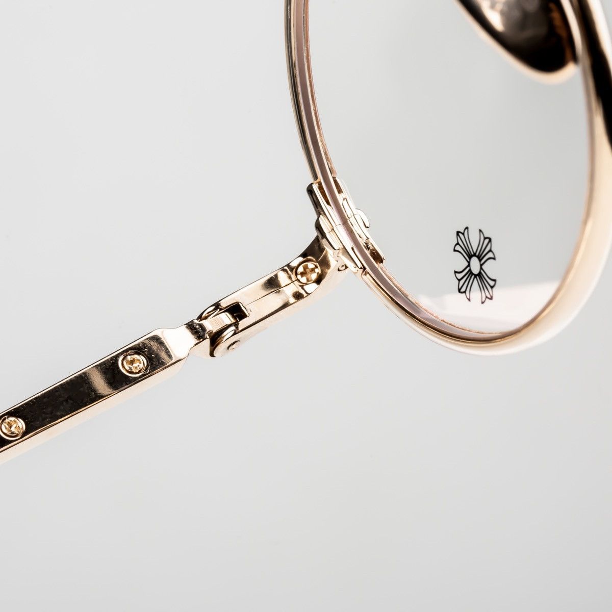 Chrome Hearts CHROME HEARTS EDITH F. CRYSTAL/GOLD PLATED GLASSES Size ONE SIZE - 4 Thumbnail
