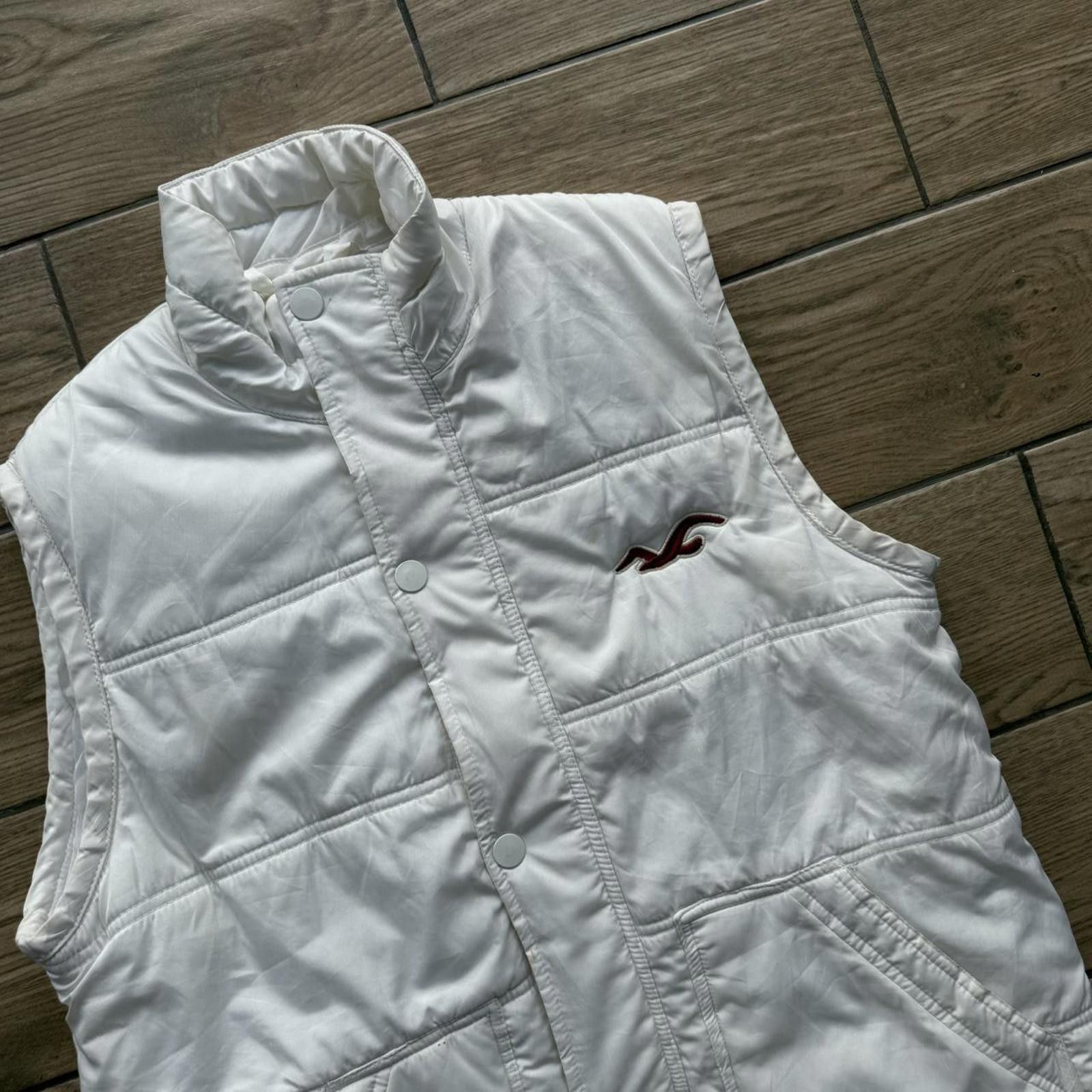 Other Y2K Hollister White Down Puffer Vest Size M / US 6-8 / IT 42-44 - 4 Thumbnail
