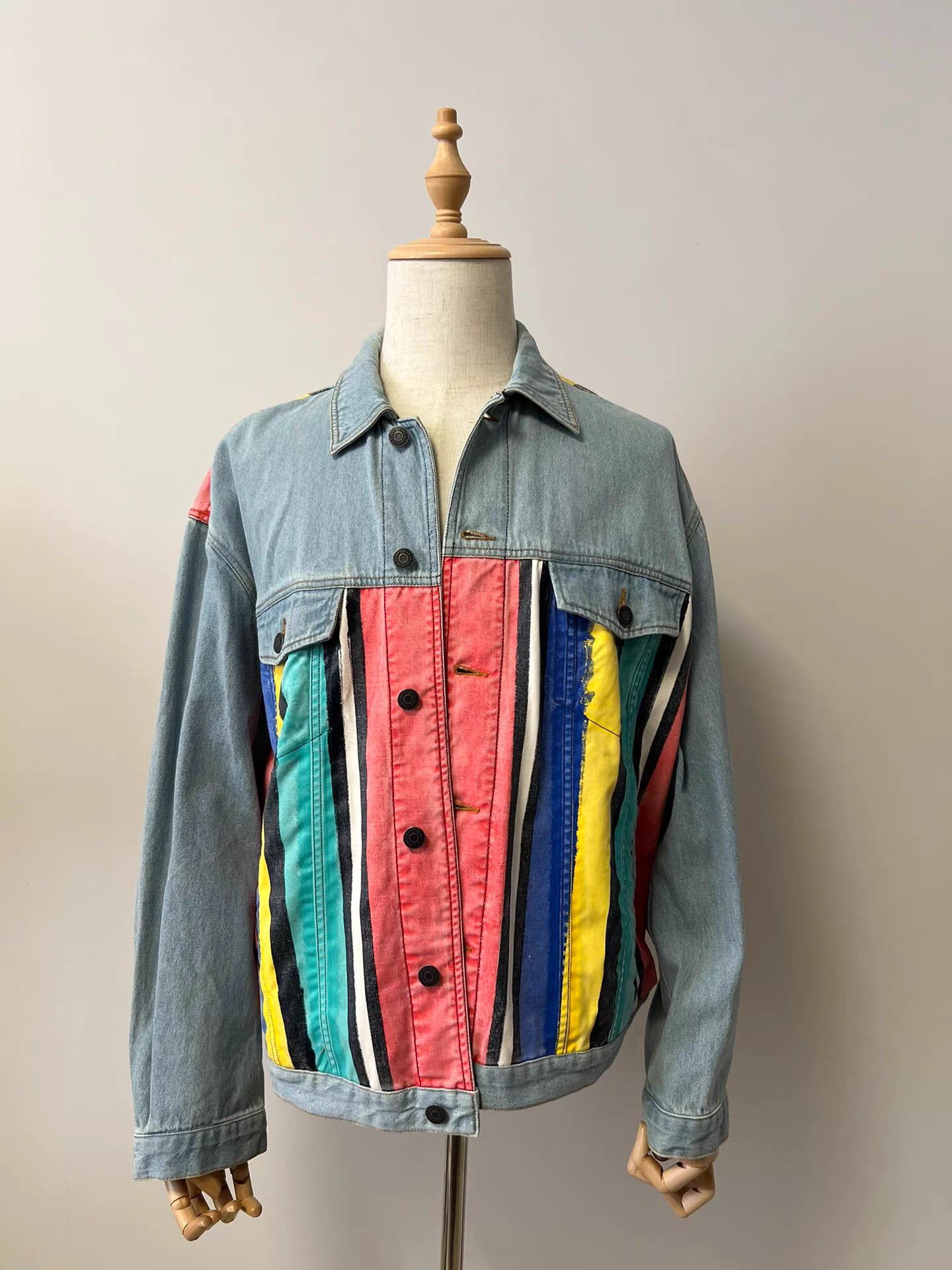 Tommy Hilfiger Tommy Hilfiger Color Block Denim Jacket K9 Size US M / EU 48-50 / 2 - 1 Thumbnail