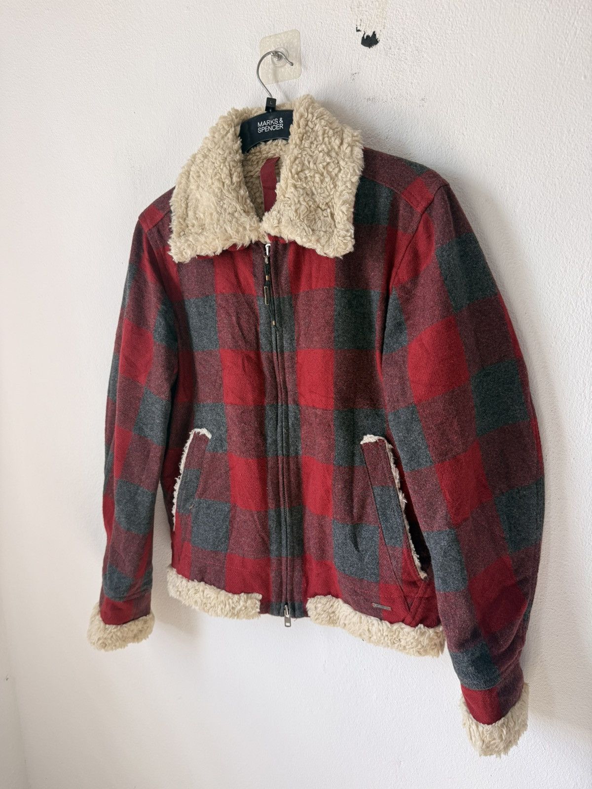 Diesel Black Gold DIESEL BOMBER JACKET SHADOW PLAID SHERPA Size US S / EU 44-46 / 1 - 3 Thumbnail