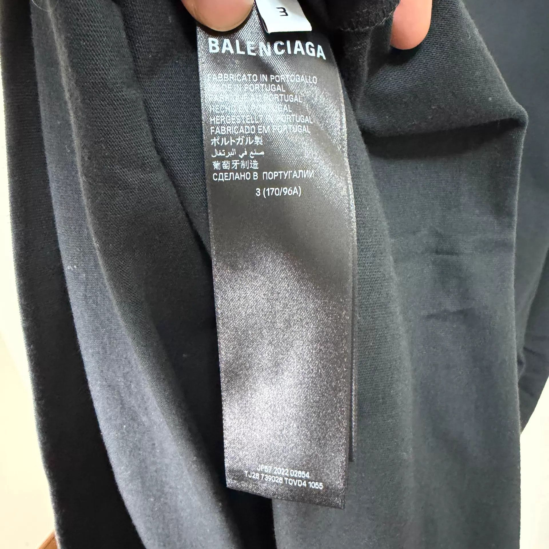 Balenciaga Balenciaga SS23 Oversized Unisex Black Short Sleeve Tee 3 Size L / US 10 / IT 46 - 8 Thumbnail