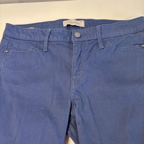 Calvin Klein Calvin Klein Women's Ankle Skinny Navy Pants 8 stretchy Size 30" / US 8 / IT 44 - 4 Thumbnail