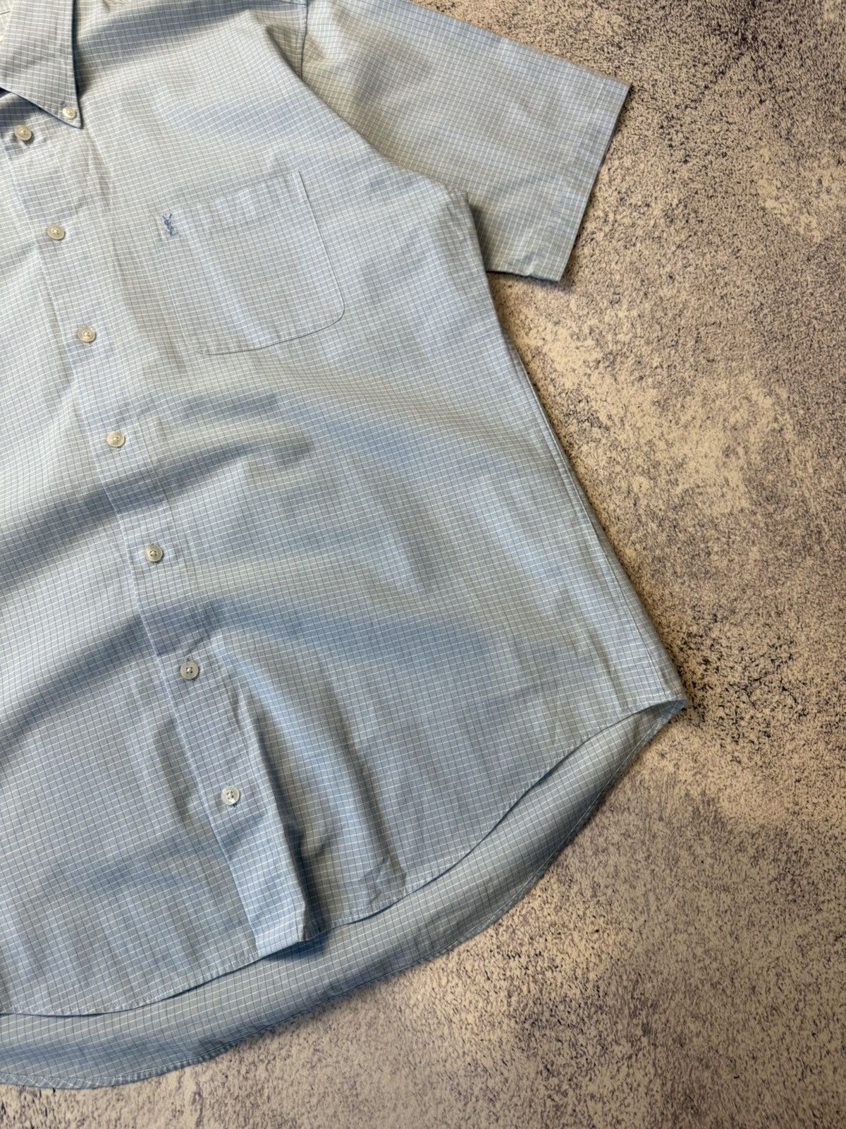 Vintage Mens Vintage Yves Saint Laurent Shirts Button up Luxury YSL Size US L / EU 52-54 / 3 - 14 Thumbnail