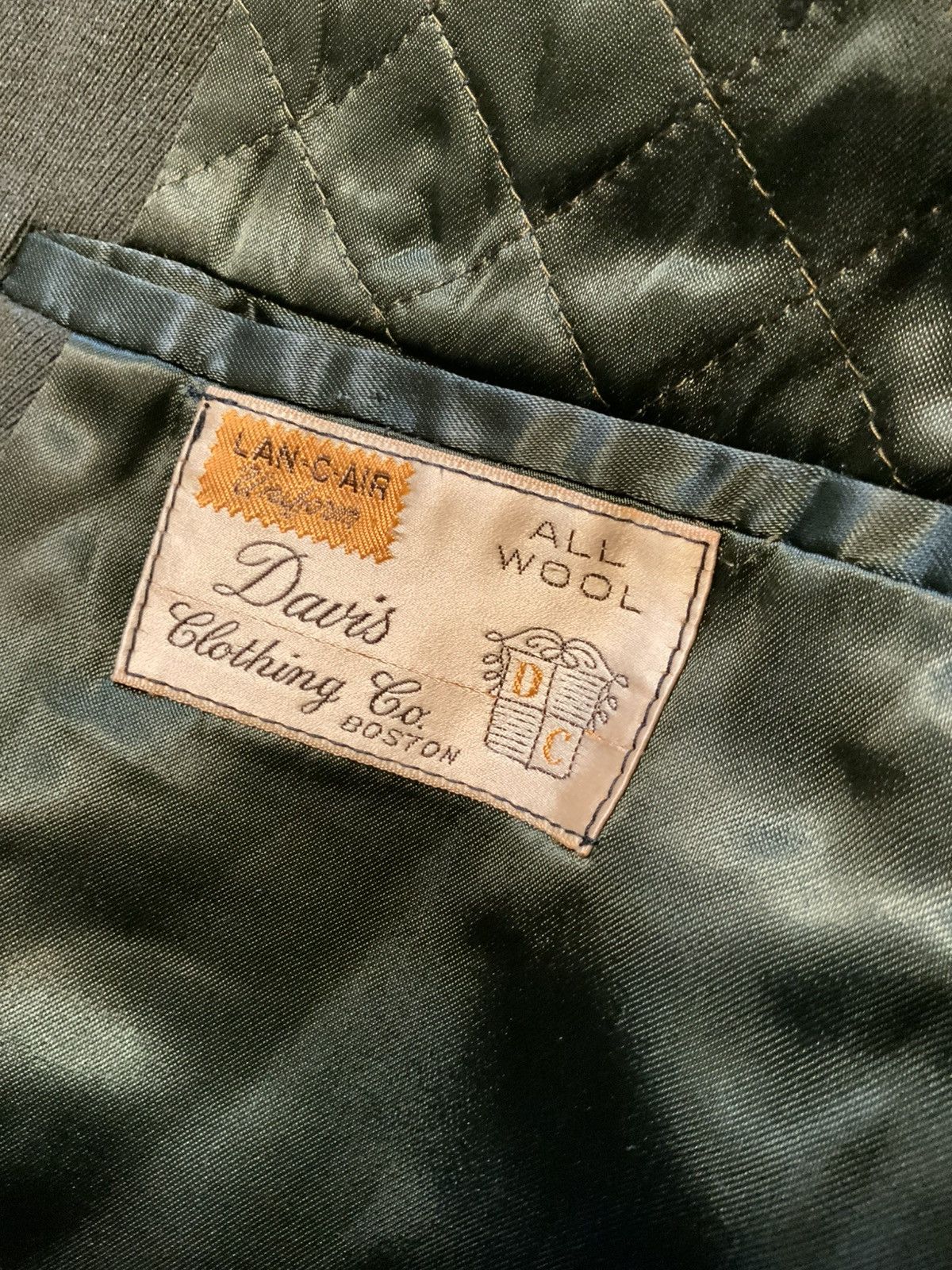Vintage Vintage 40s 50s WWII Lan-C-Air Davis USN Wool 2PC Set Suit Size 42R - 8 Thumbnail