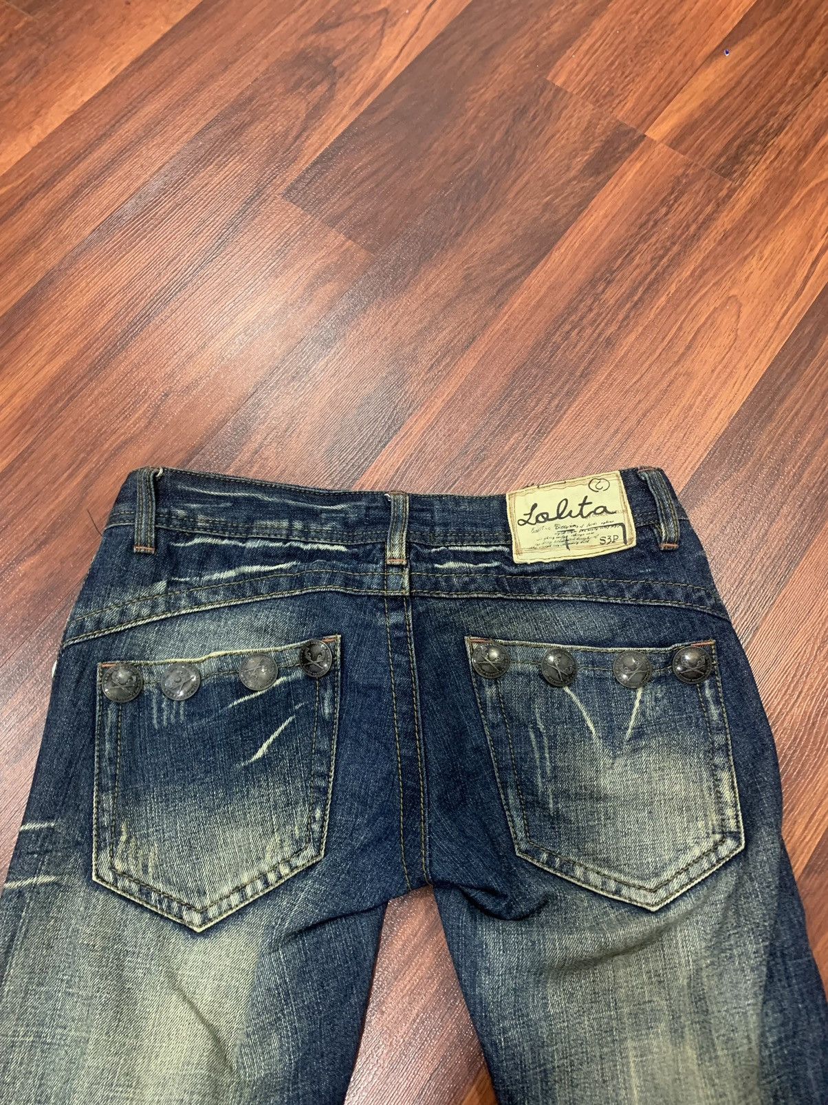 If Six Was Nine × Le Grande Bleu (L.G.B.) Lolita Flared Jeans Size 30" / US 8 / IT 44 - 10 Thumbnail