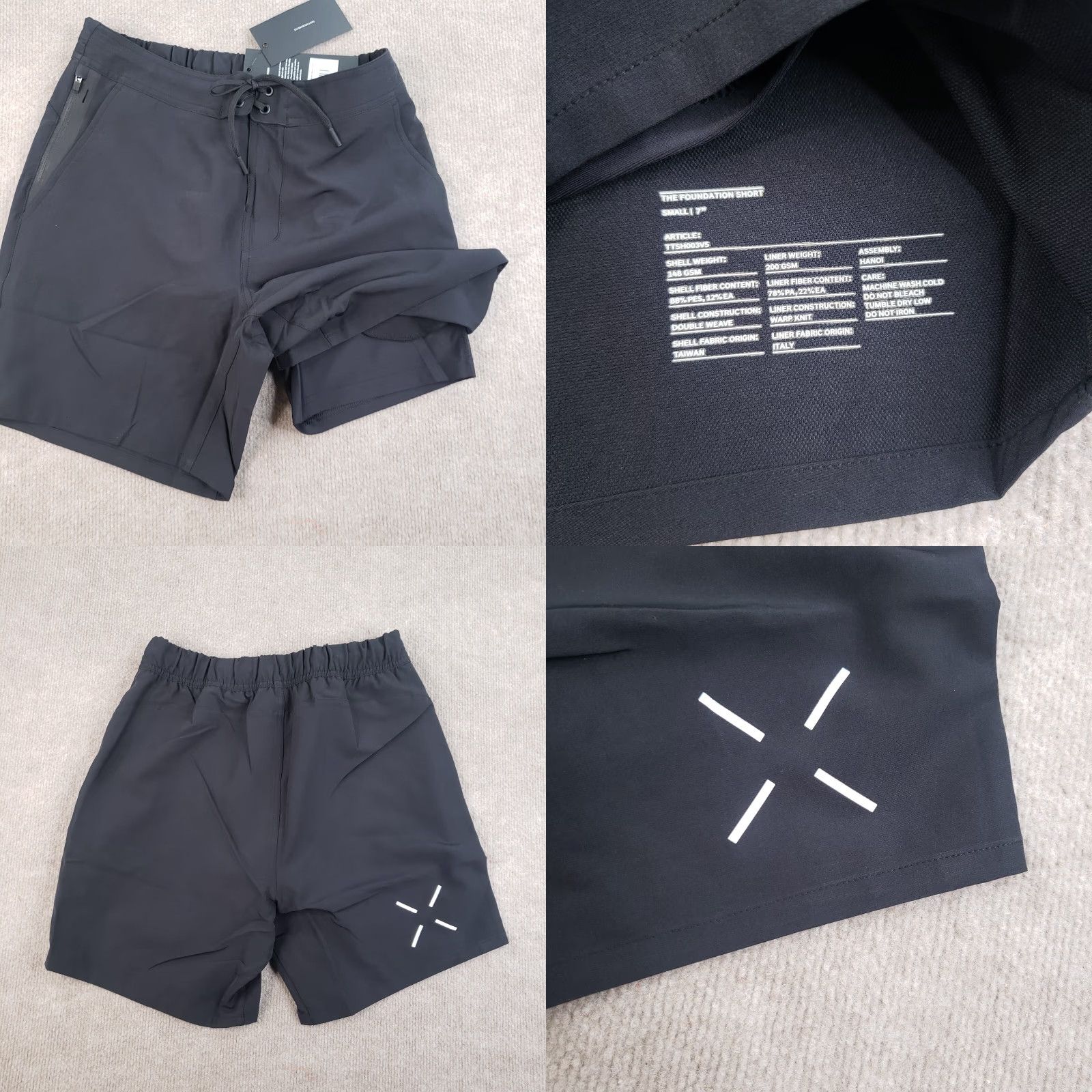 Ten Thousand Ten Thousand Foundation Shorts Mens Small Black 7 in Inseam Lined Zip Pocket P4Q Size US 29 - 9 Thumbnail