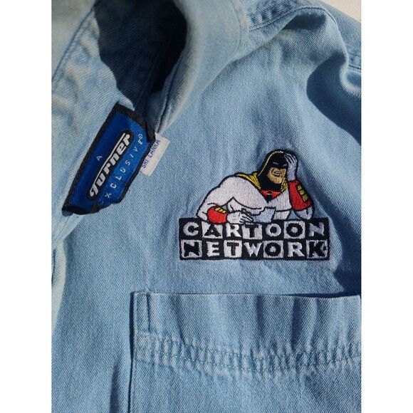Cartoon Network Vtg Space Ghost Cartoon Network Denim button up shirt Size US XL / EU 56 / 4 - 4 Thumbnail