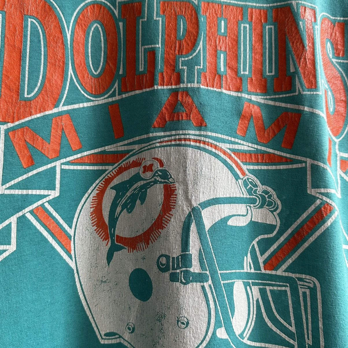 Logo 7 × NFL × Vintage Vintage 90s Miami Dolphins NFL Single Stitch Tee Size US XL / EU 56 / 4 - 8 Thumbnail