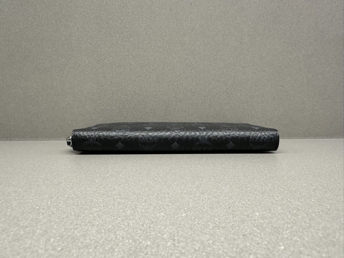 MCM MCM Visetos Large Zip Around Wallet Black Size ONE SIZE - 5 Thumbnail