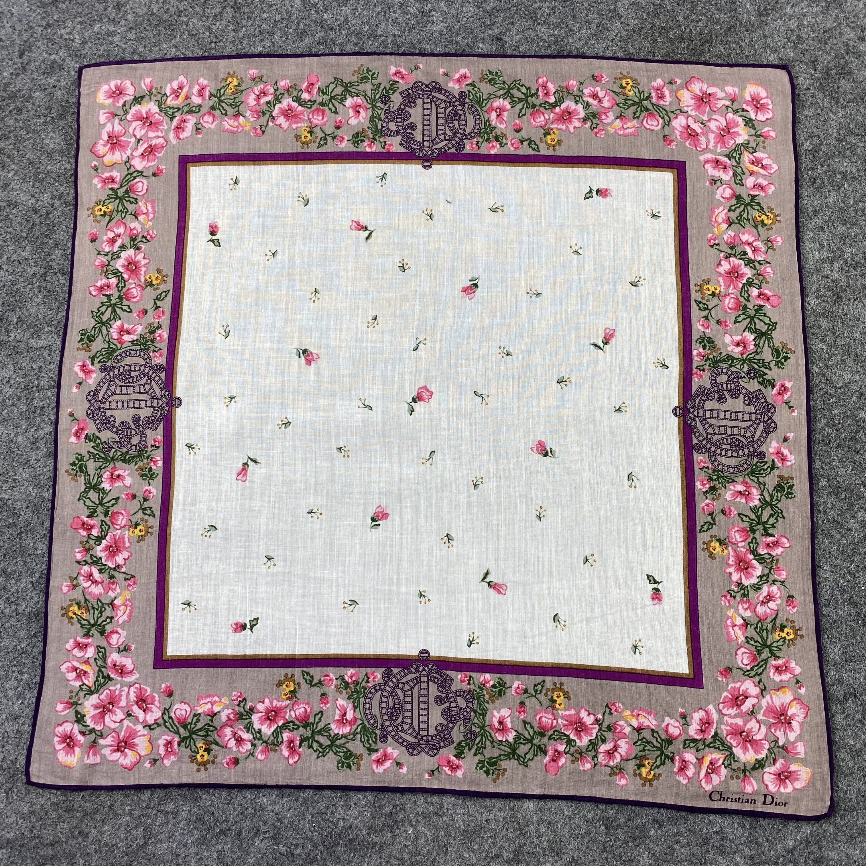 Designer Christian Dior Handkerchief / Bandana / Neckerchief-B741 Size ONE SIZE - 3 Thumbnail