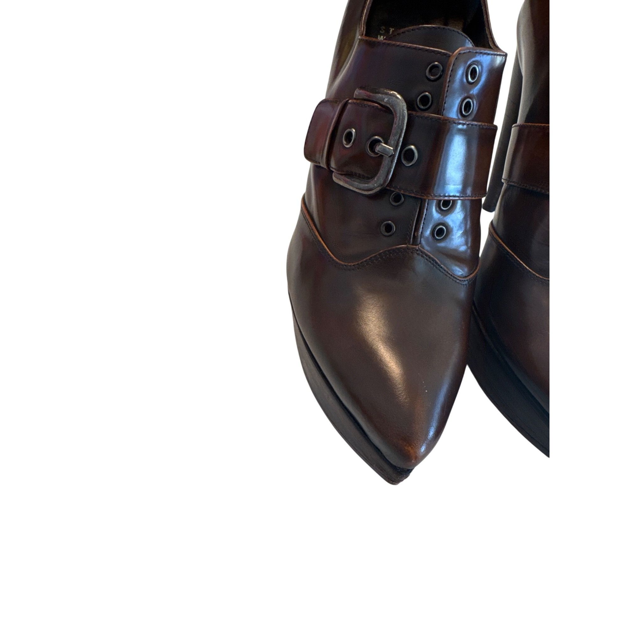 Stuart Weitzman Stuart Weitzman Womens Brown Leather Stiletto Heels Shoes Si Size US 8 / IT 38 - 7 Thumbnail