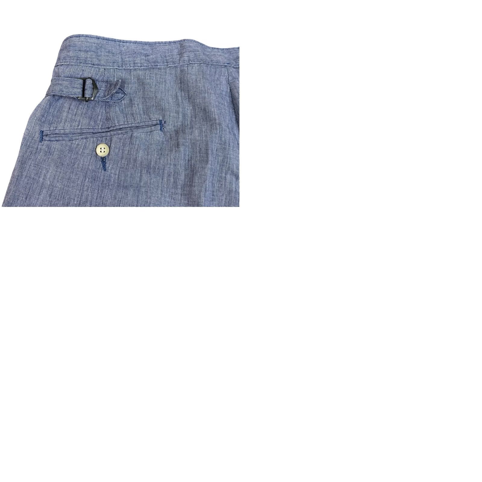 VINTAGE Polo Ralph Lauren Pants Mens Blue 32x36 USA Chambray Back 