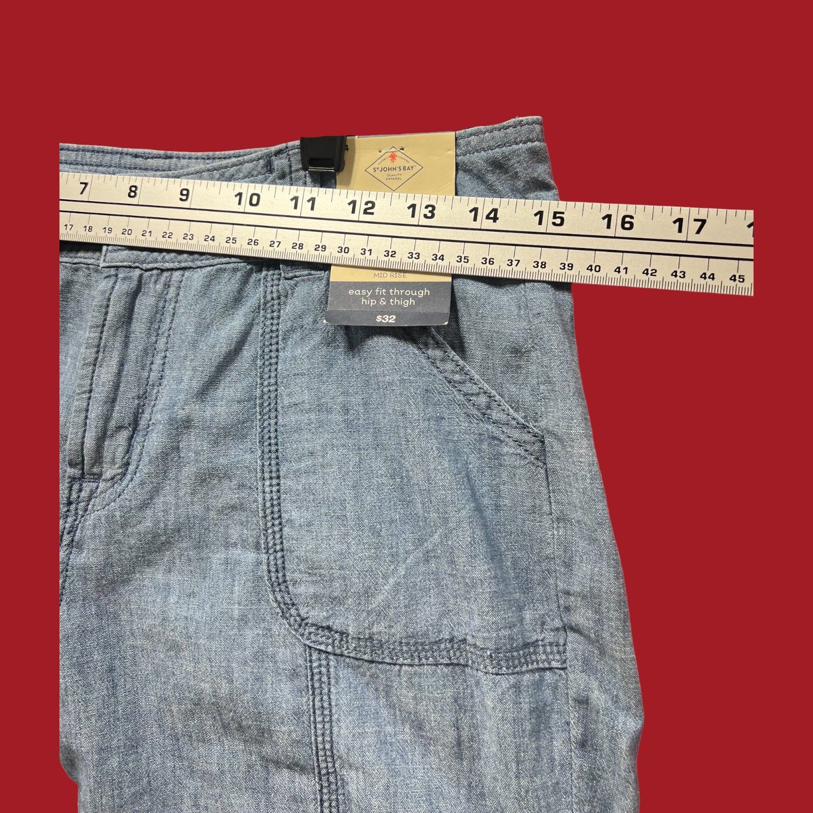 Other St. John's Bay - Women's Mid-Rise Cargo Bermuda Short - Ligh Size 27" / US 4 / IT 40 - 5 Thumbnail