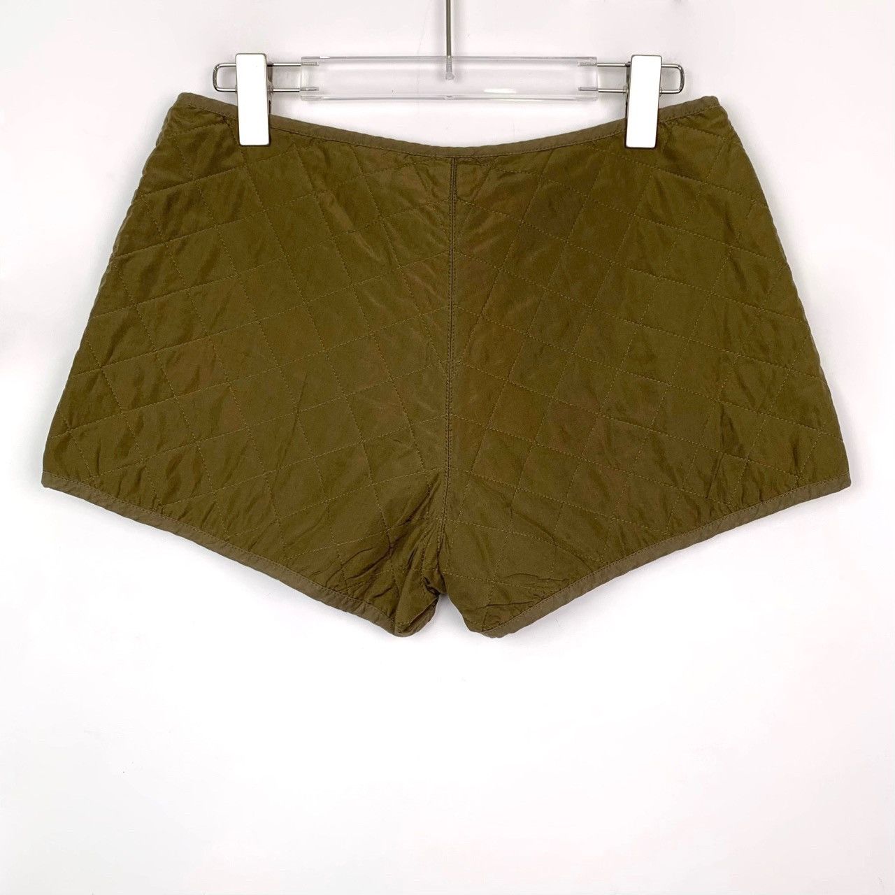Dior Dior Green Grid Pattern Mulberry Silk Casual Shorts K26WX Size 26" / US 2 / IT 38 - 2 Thumbnail