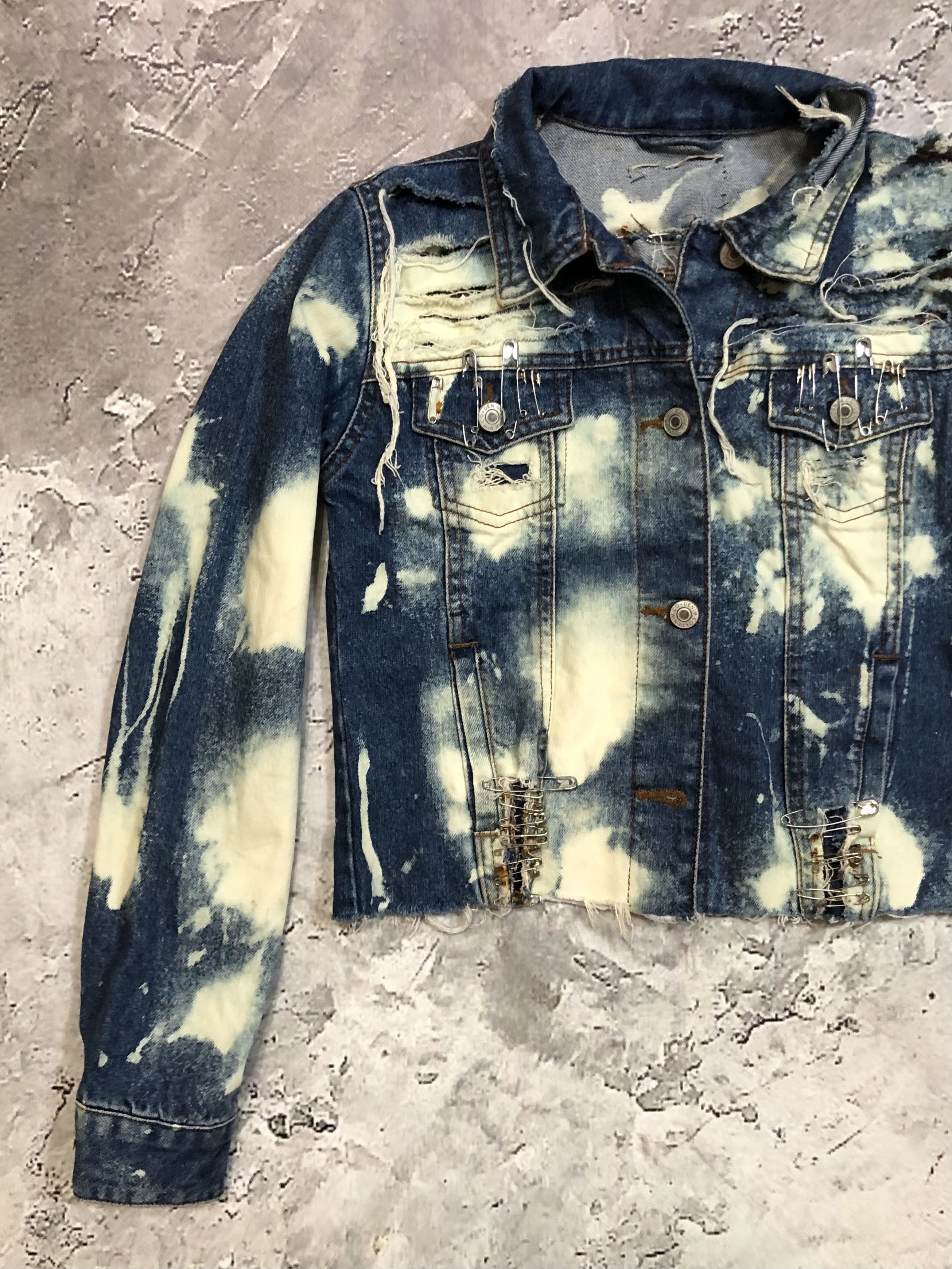 Hysteric Glamour Vintage Distressed Denim Jaket Size XXS / US 00 / IT 34 - 2 Thumbnail