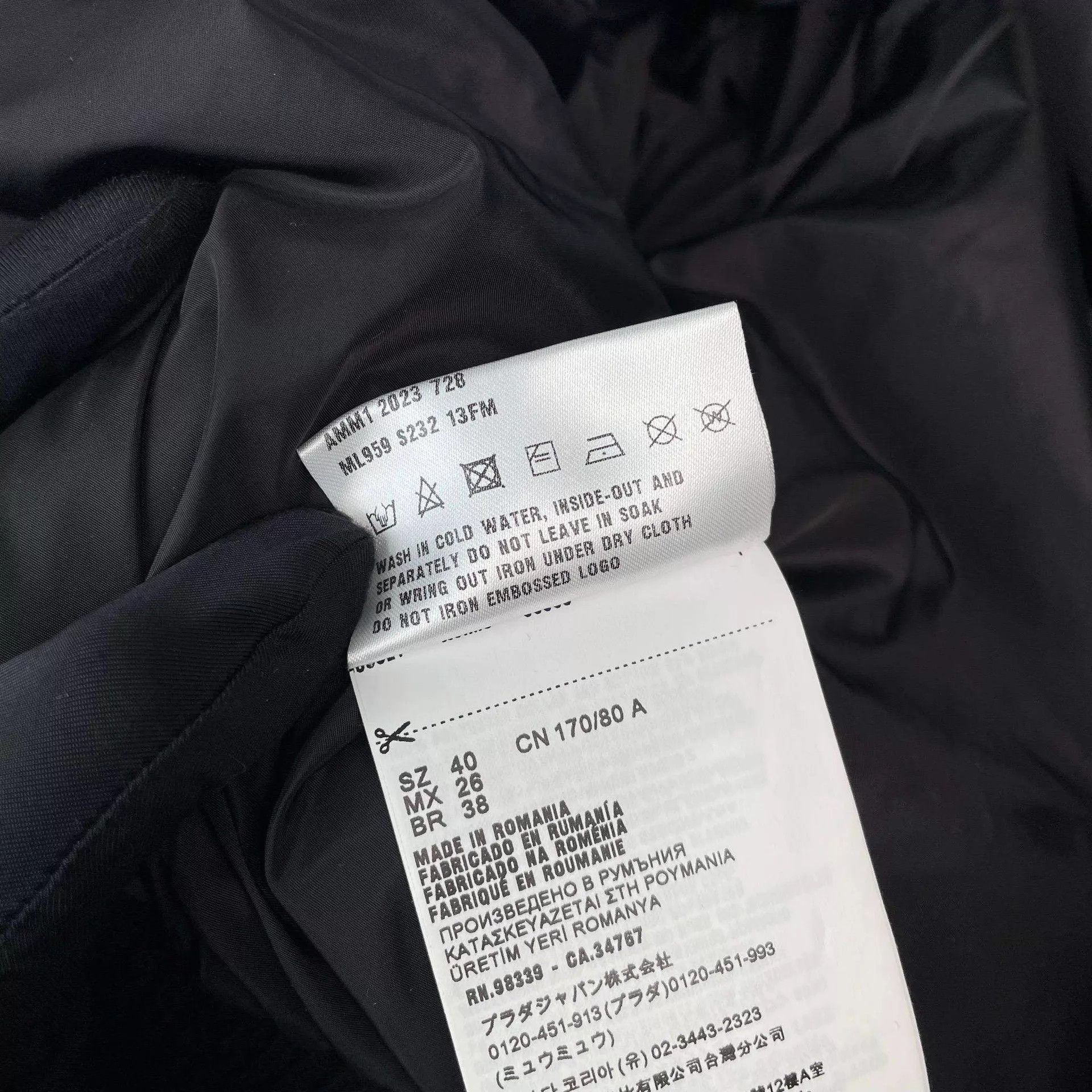 Miu Miu MIU MIU Black Short Knit Collar Down Coat 40 Size S / US 4 / IT 40 - 7 Thumbnail