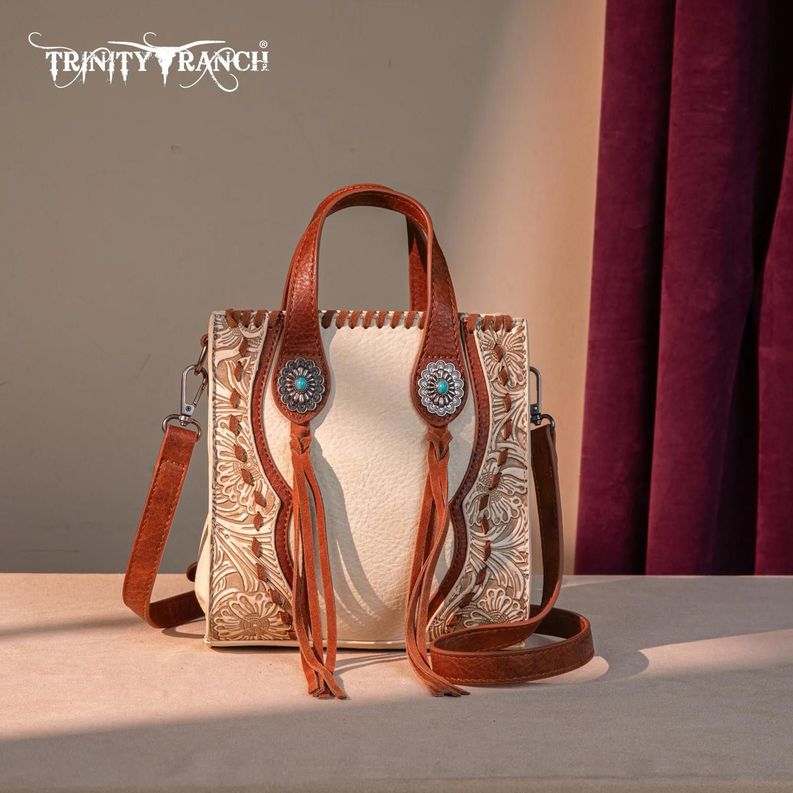 Designer Trinity Ranch Stylish Handbag with Fringe Accents Size ONE SIZE - 1 Thumbnail