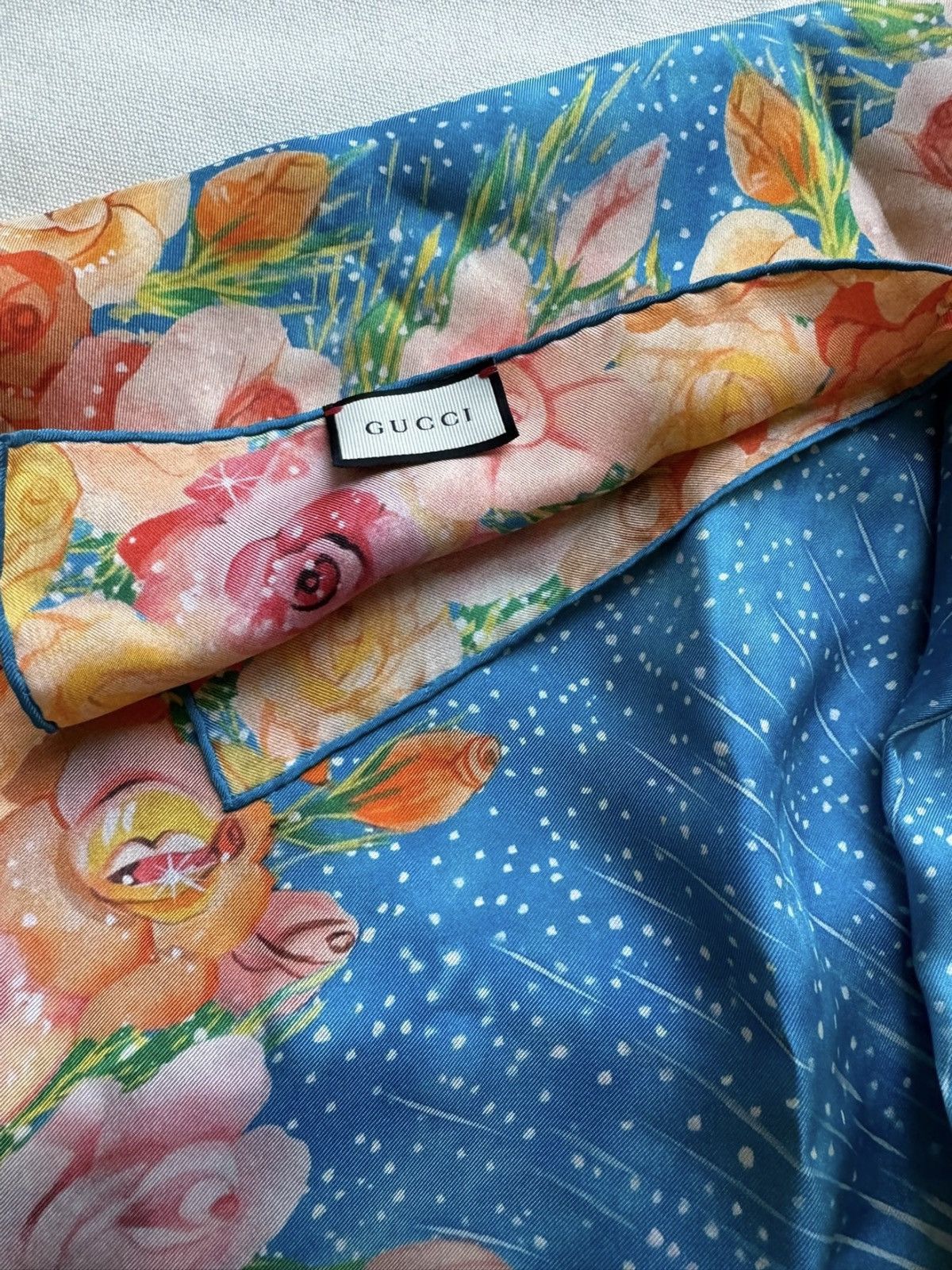 Gucci Rare Gucci x Chikae Ide Manga Soul Silk Scarf Size ONE SIZE - 4 Thumbnail