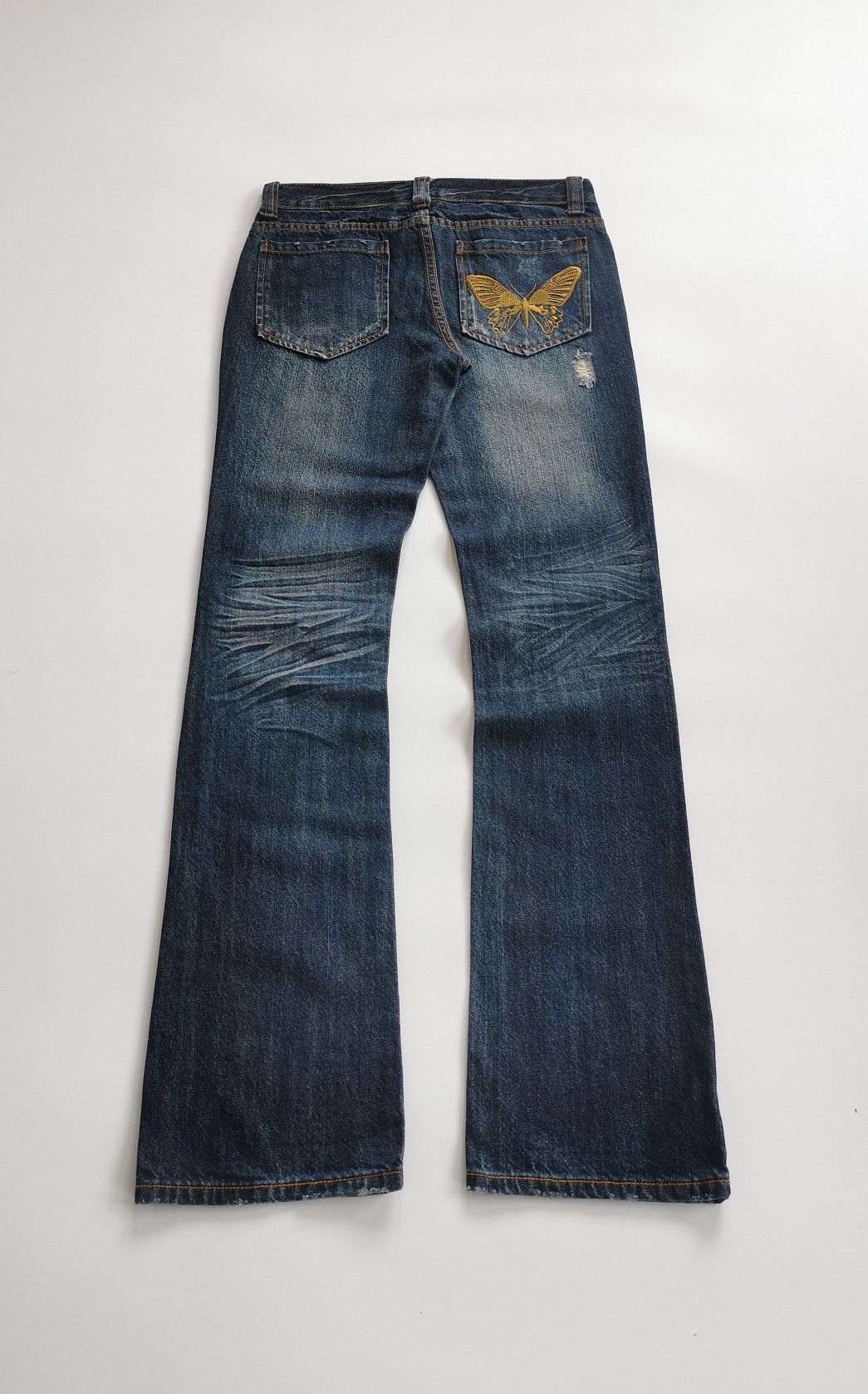 Japanese Brand Bootcut Butterfly Eight by Gold Label Jeans Kapital insp Size US 30 / EU 46 - 7 Thumbnail