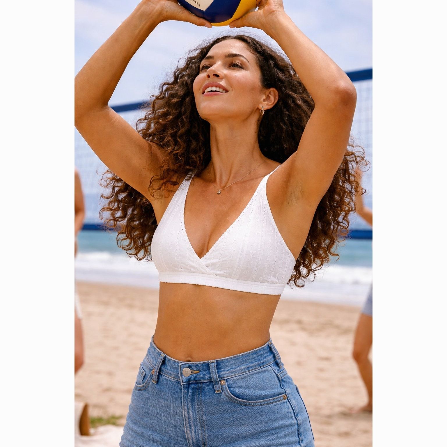 Other Eyelet Top Andie Swim The Belmar Top Bikini Top White size S Size S / US 4 / IT 40 - 1 Thumbnail